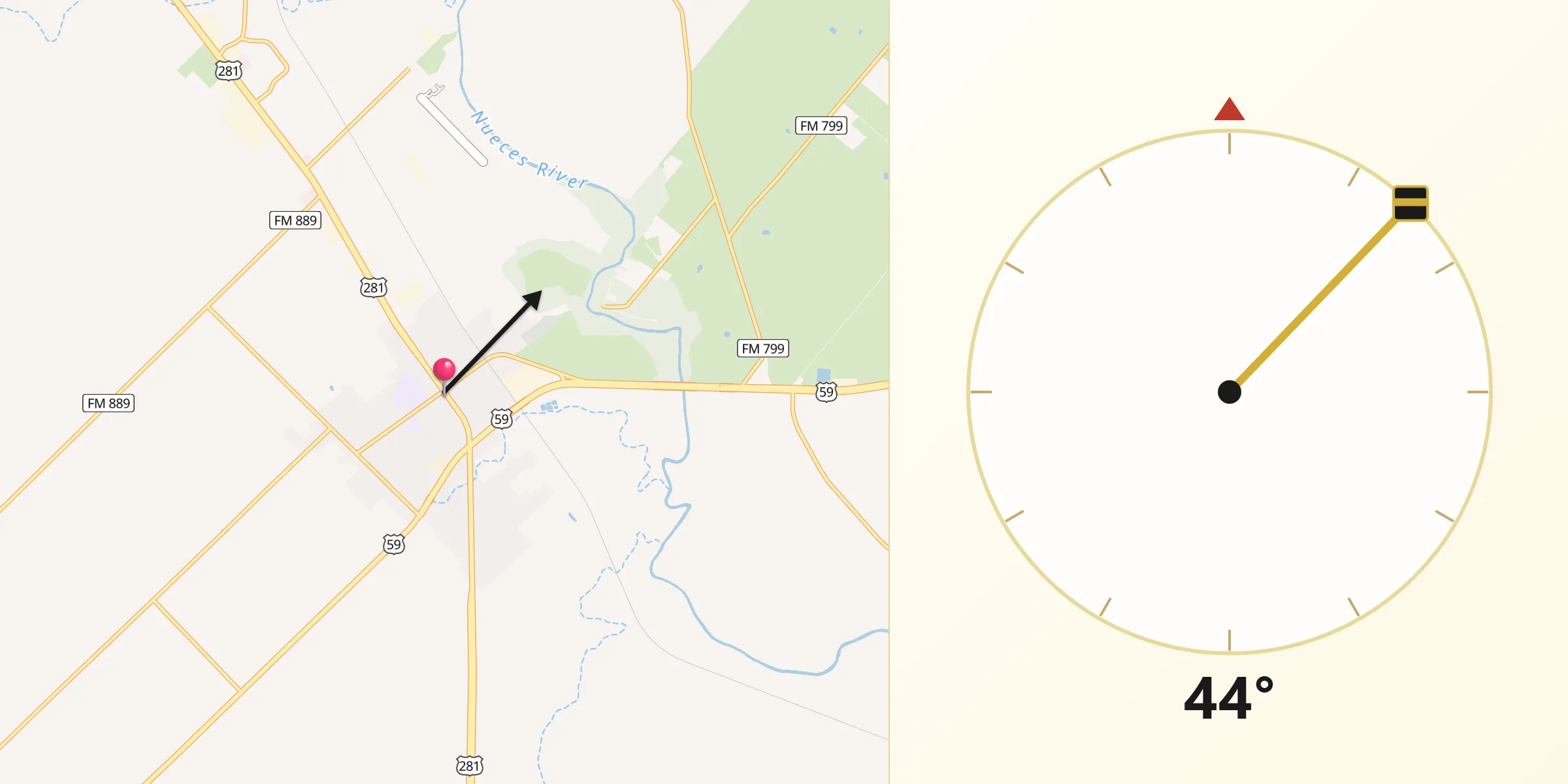Qibla Direction from George West
