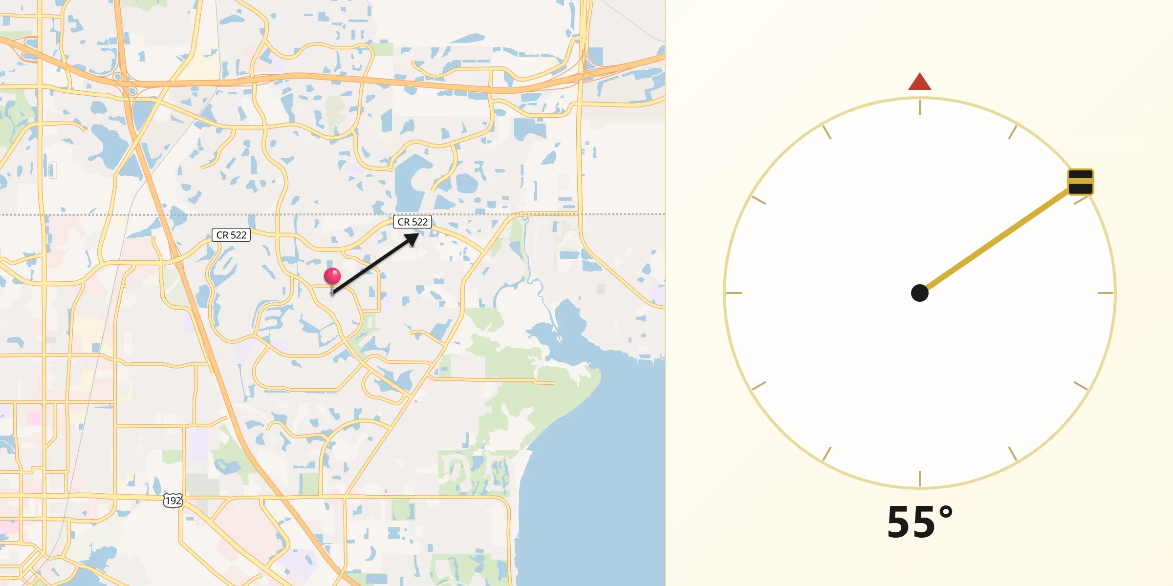 Qibla Direction from Buenaventura Lakes