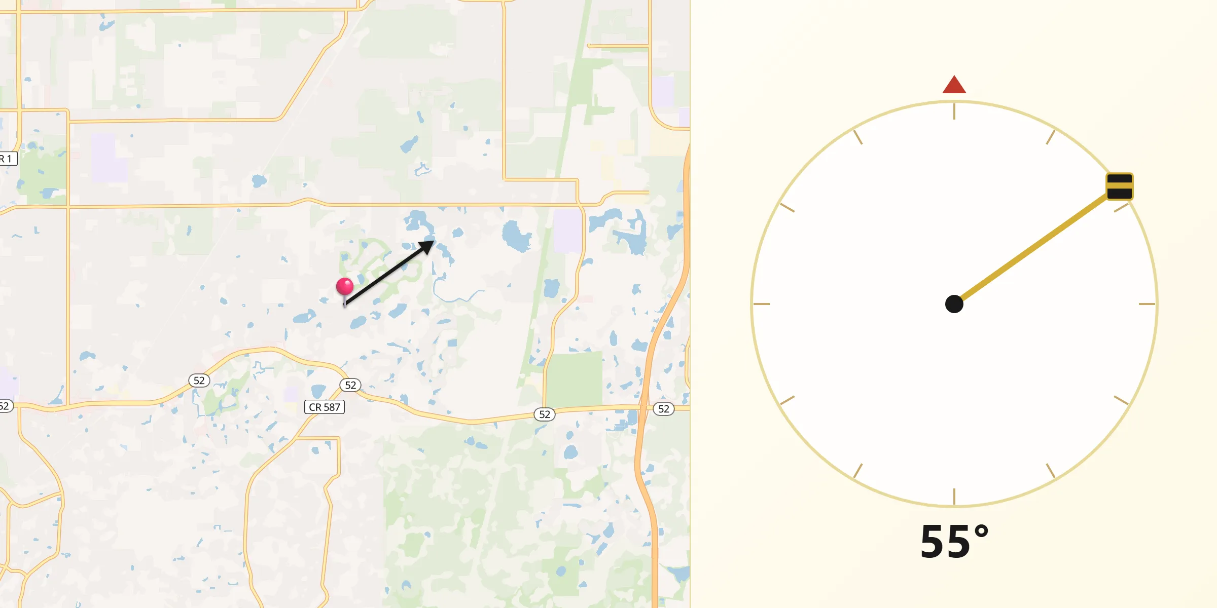 Qibla Direction from Meadow Oaks