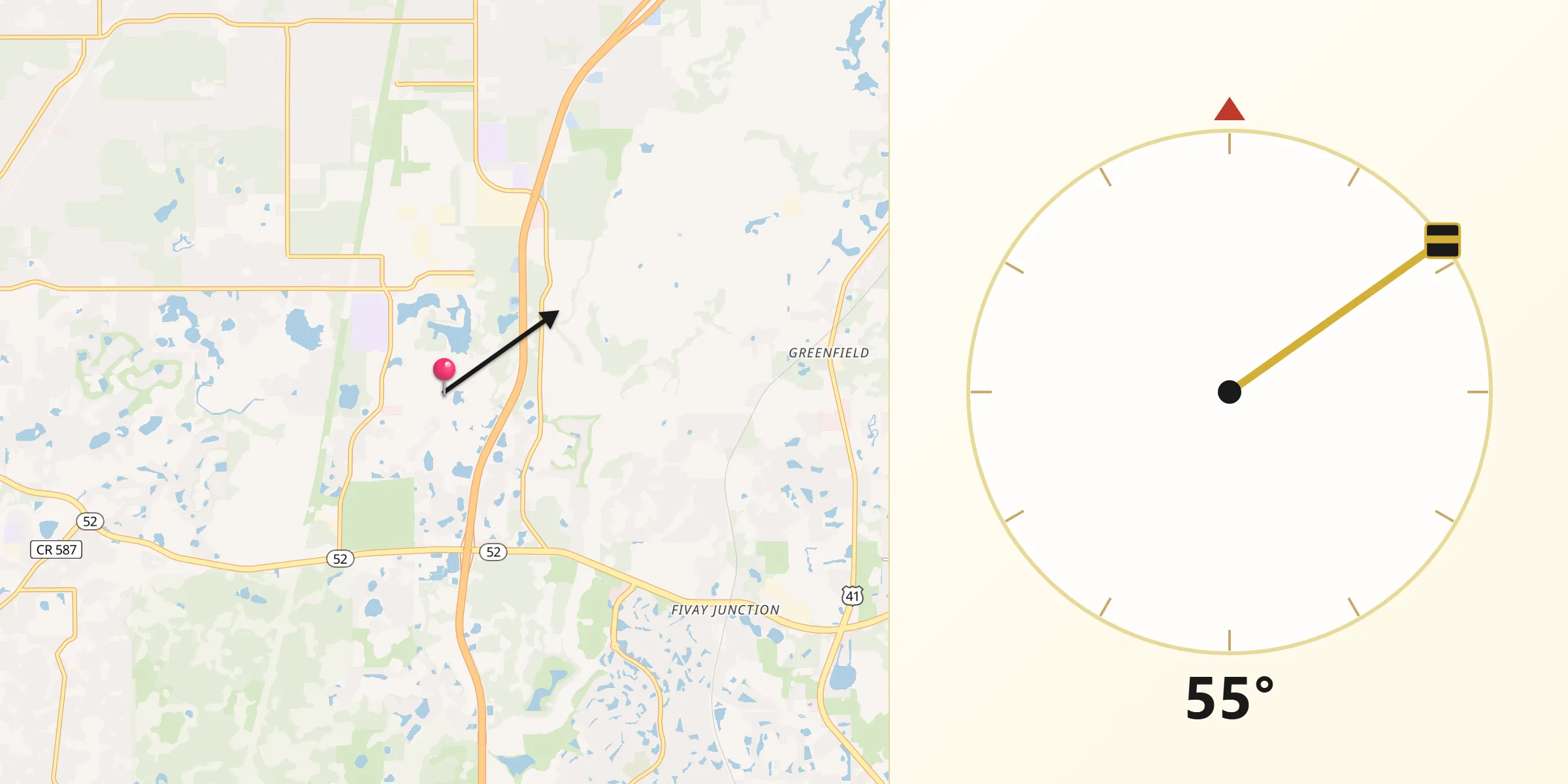 Qibla Direction from Quail Ridge