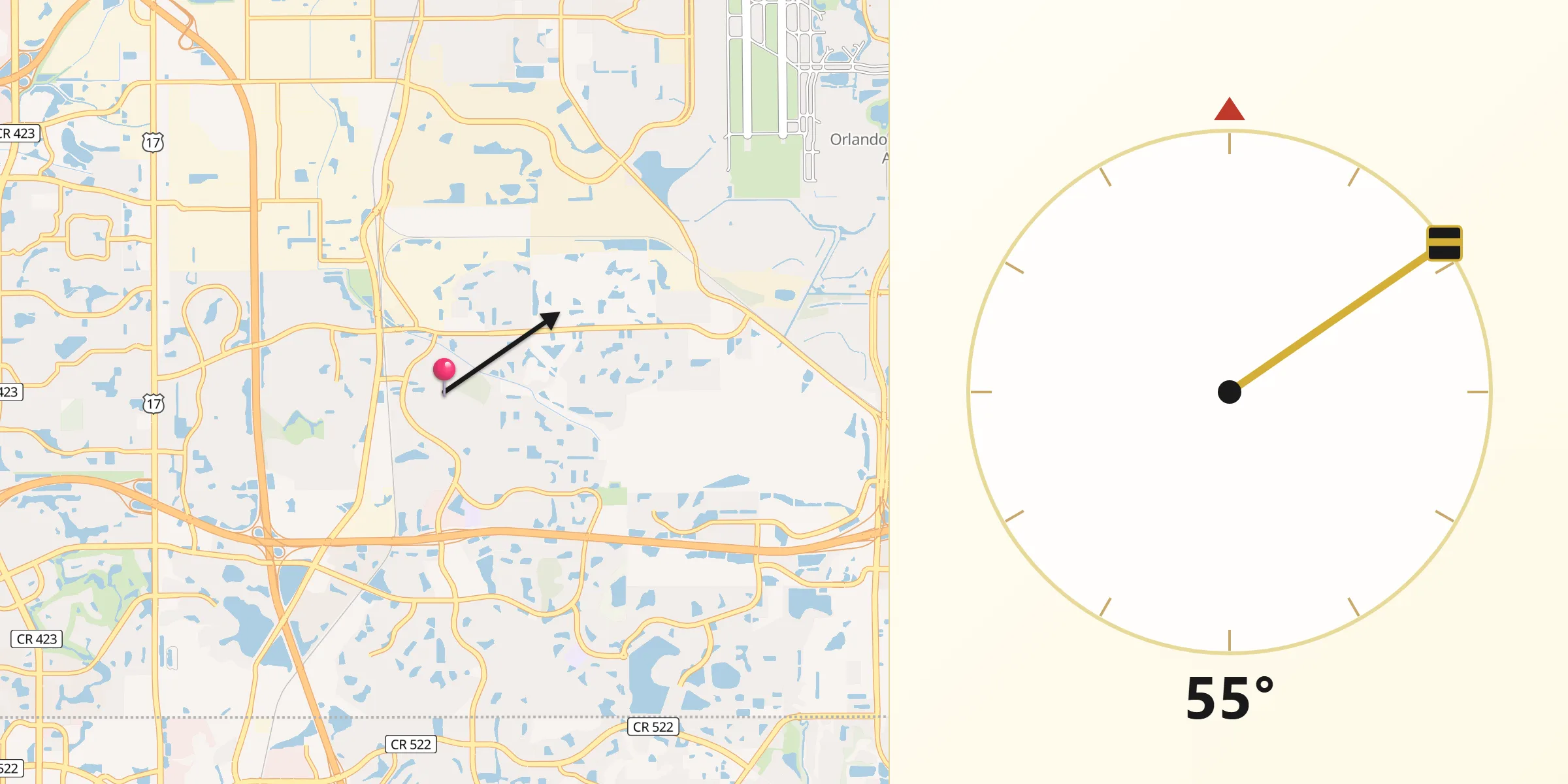 Qibla Direction from Meadow Woods