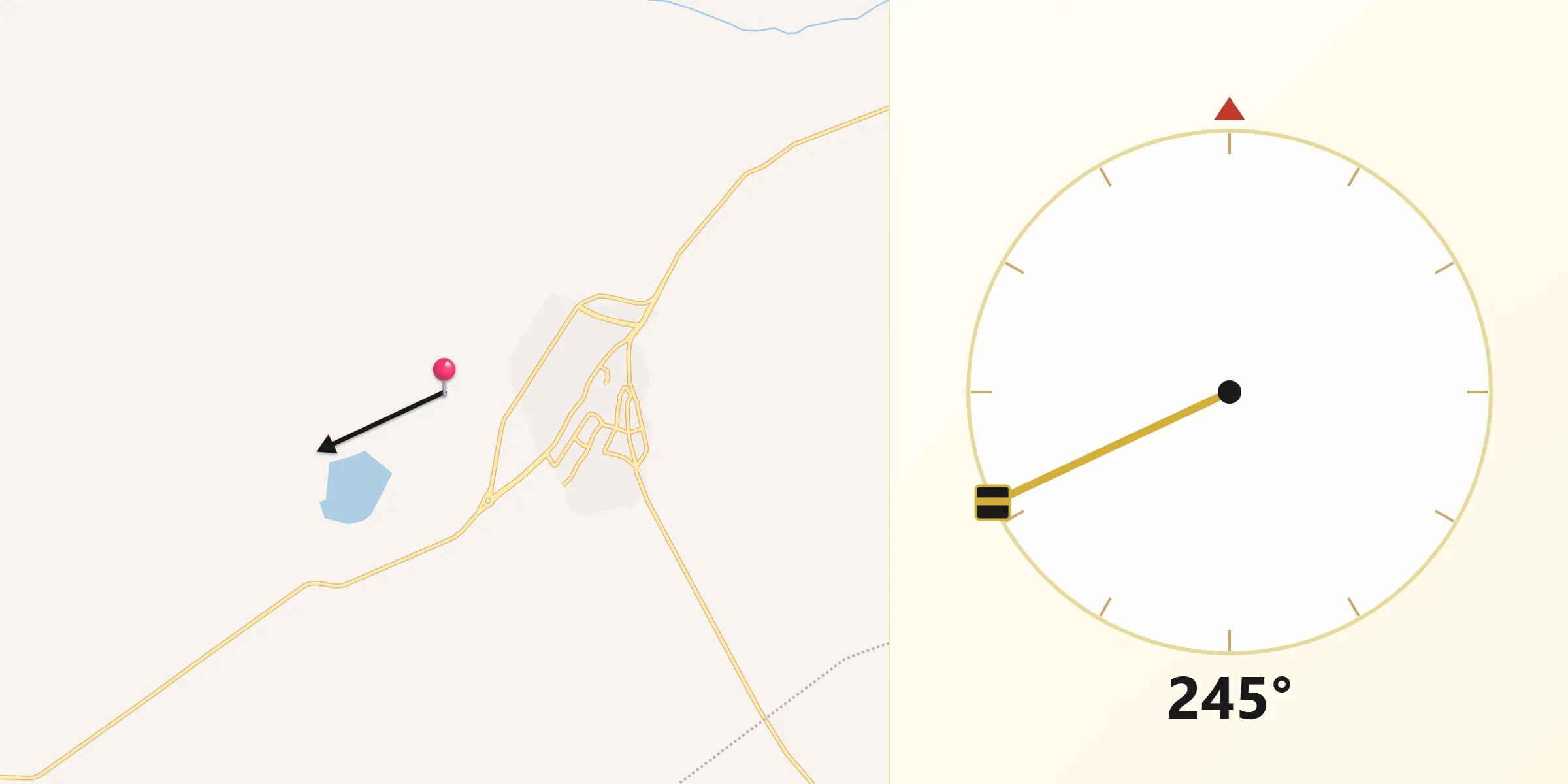 جهت قبله از دوبران