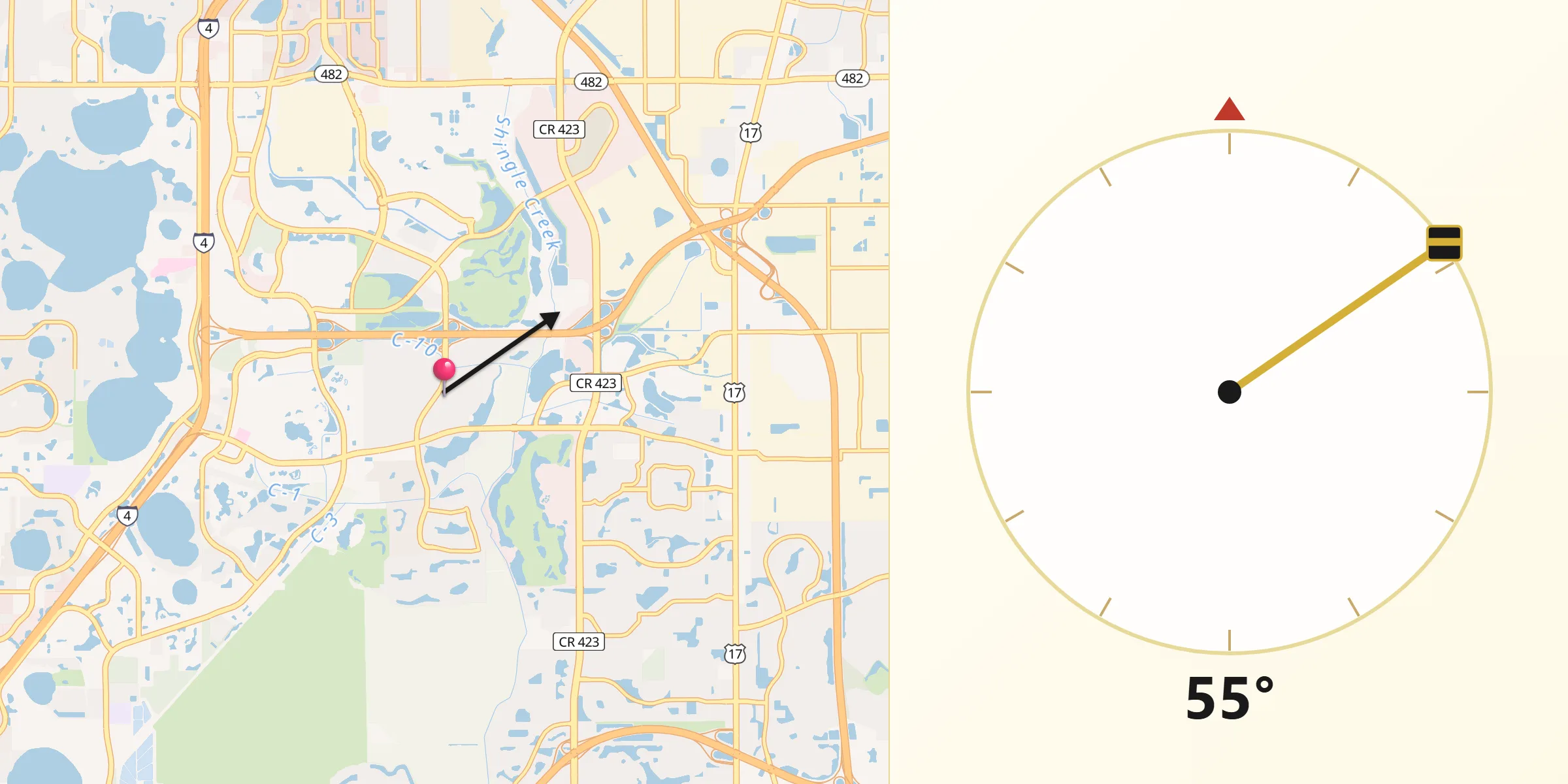 Qibla Direction from Williamsburg