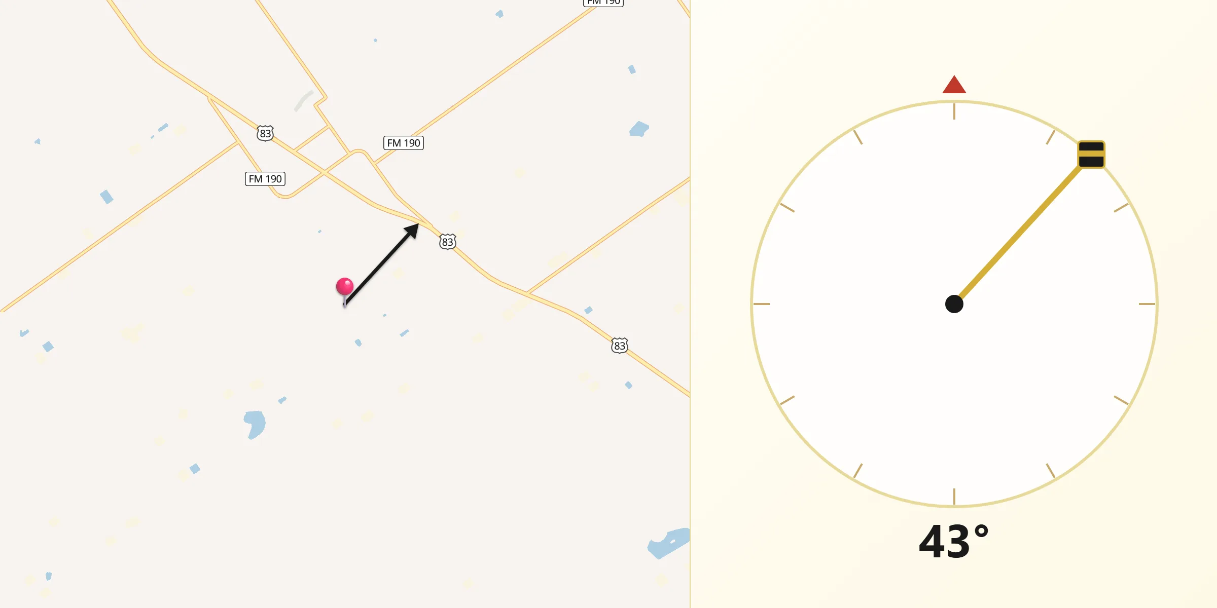 Qibla Direction from Dimmit