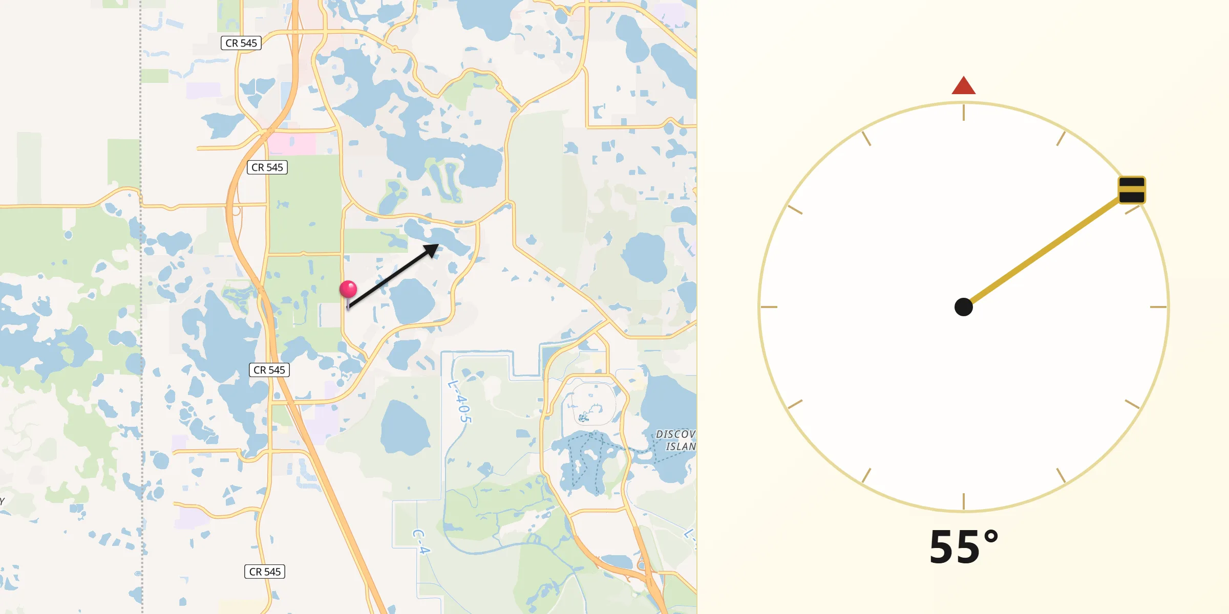 Qibla Direction from Horizon West