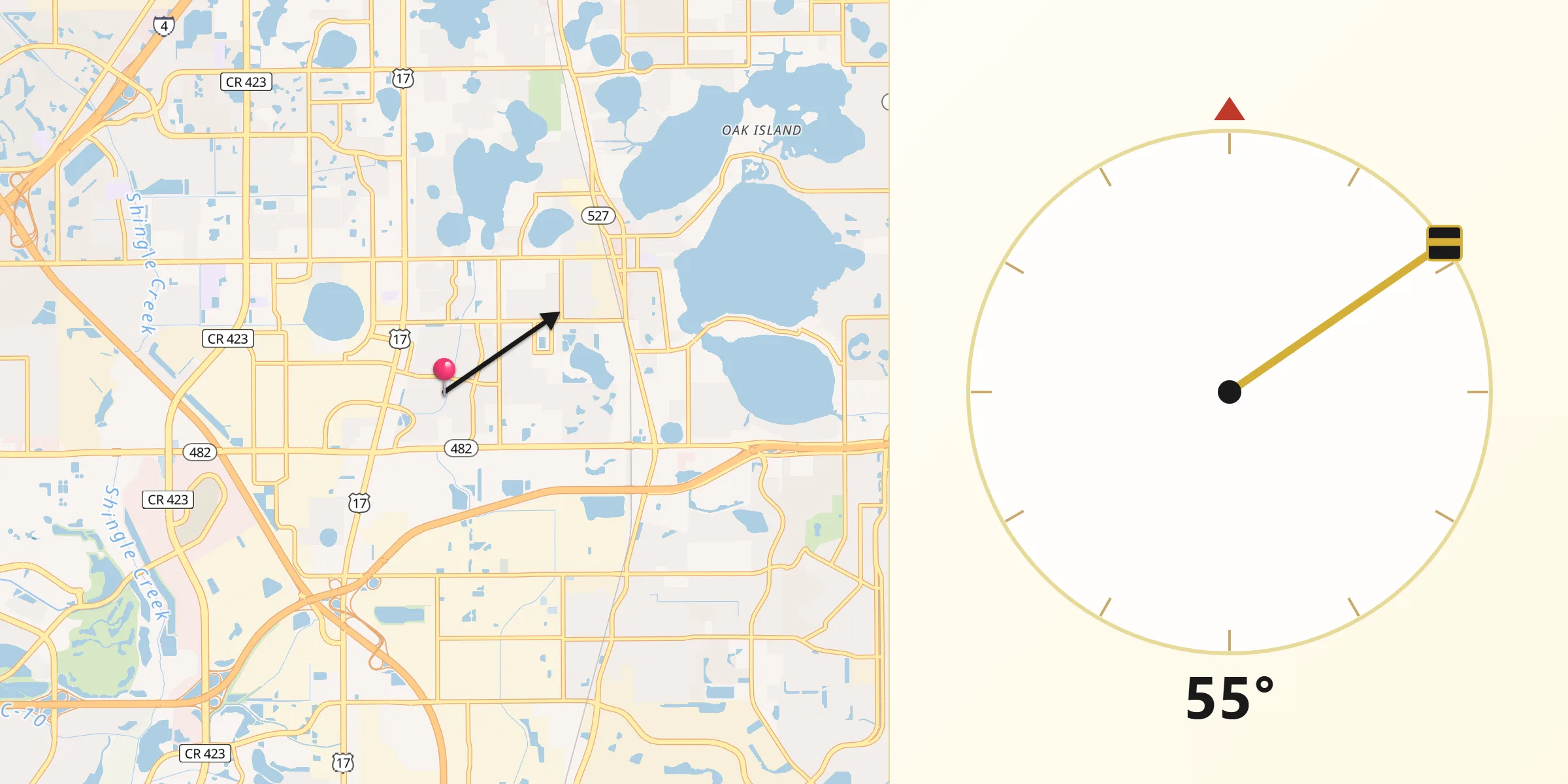 Qibla Direction from Sky Lake
