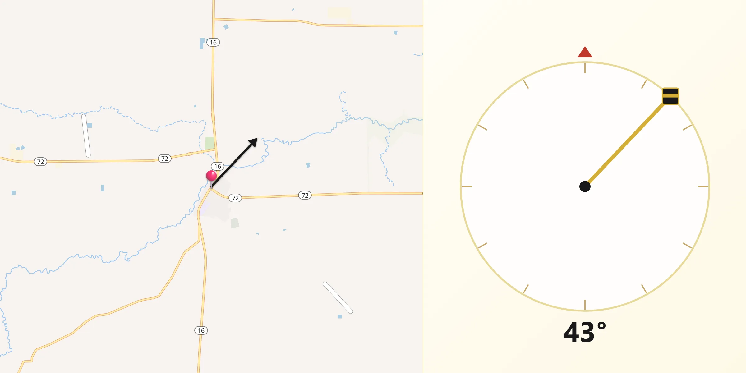 Qibla Direction from Tilden