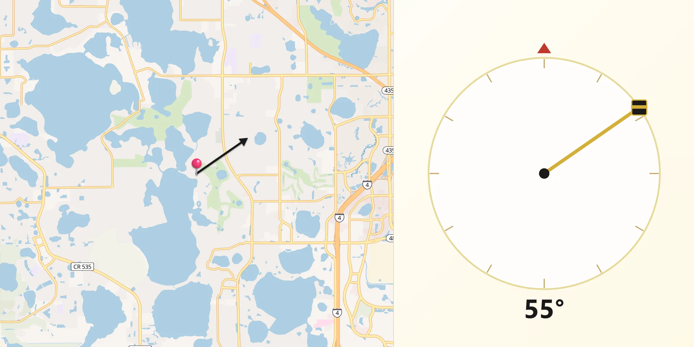 Qibla Direction from Bay Hill
