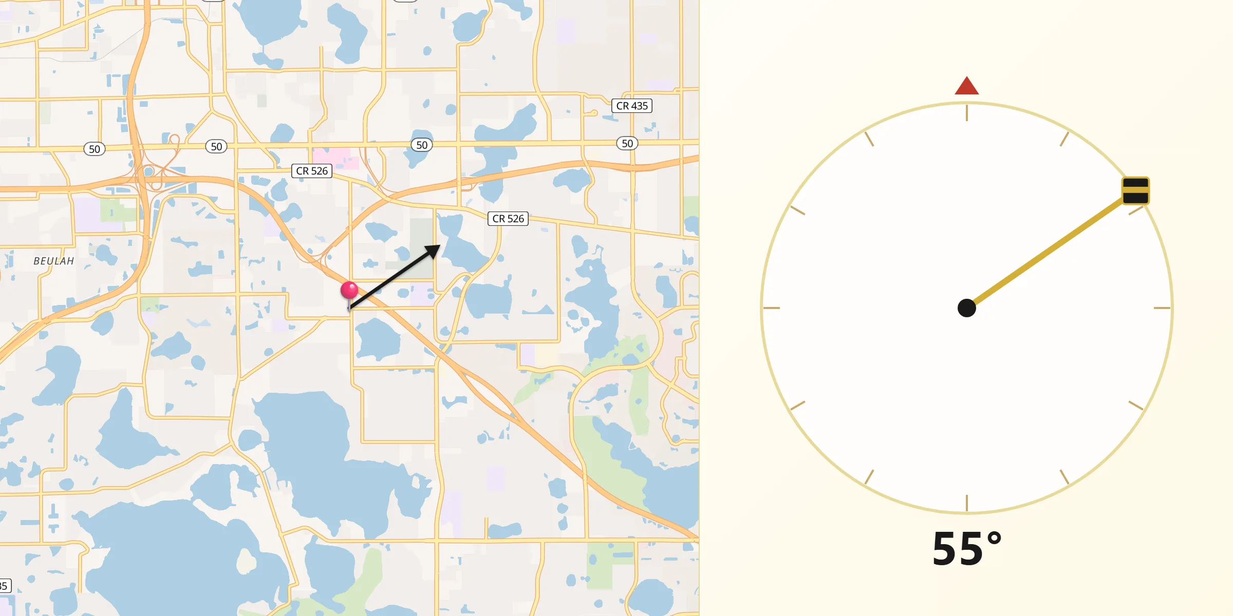 Qibla Direction from Gotha
