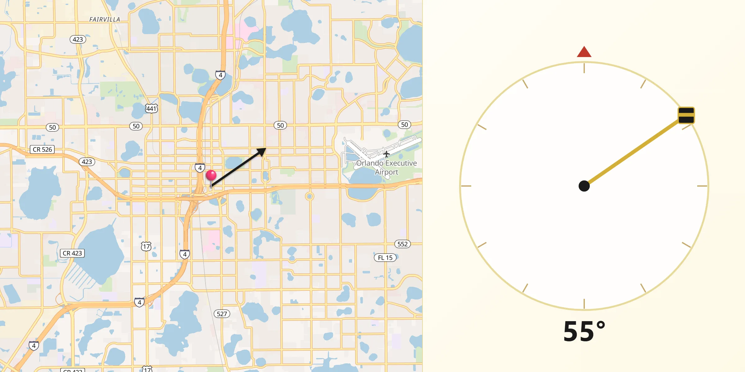 Direzione della Qibla da Orlando