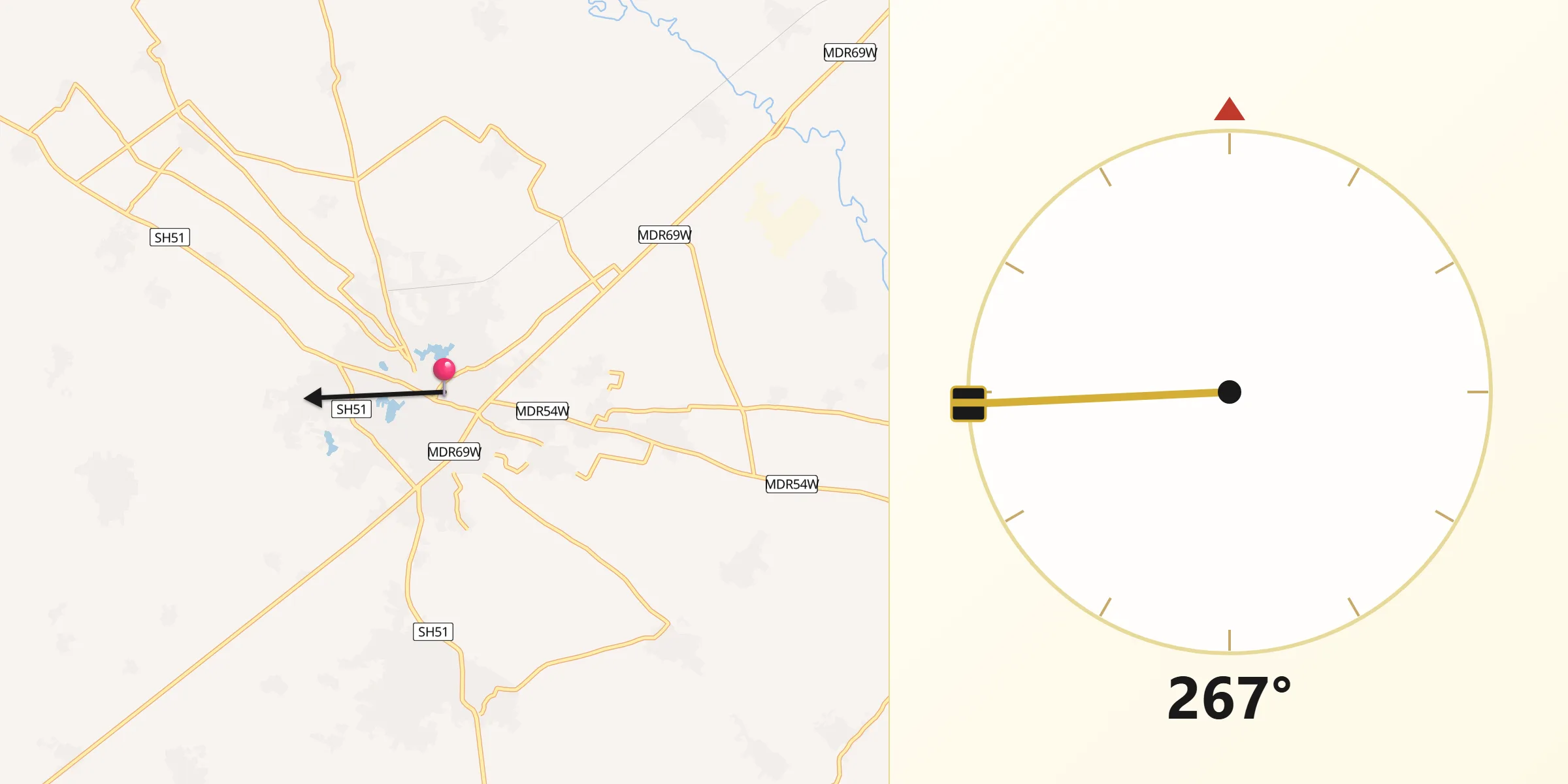 Qibla Direction from Sambhal