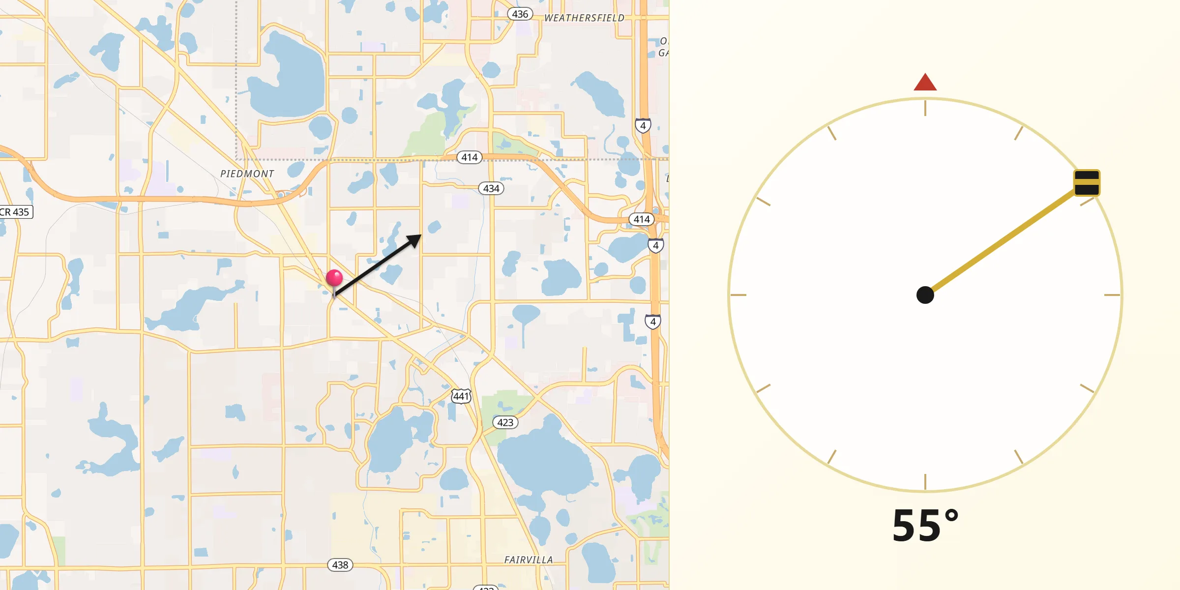 Qibla Direction from Lockhart