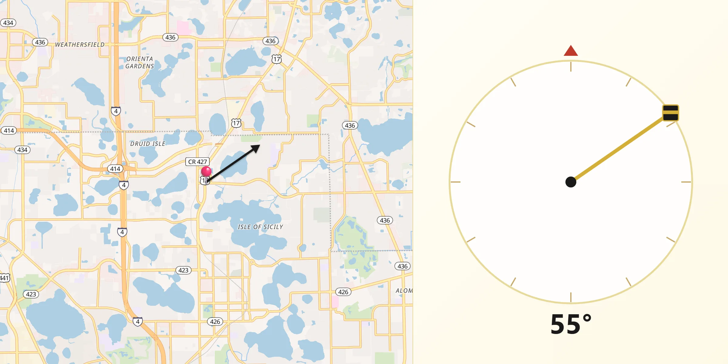 Qibla Direction from Maitland