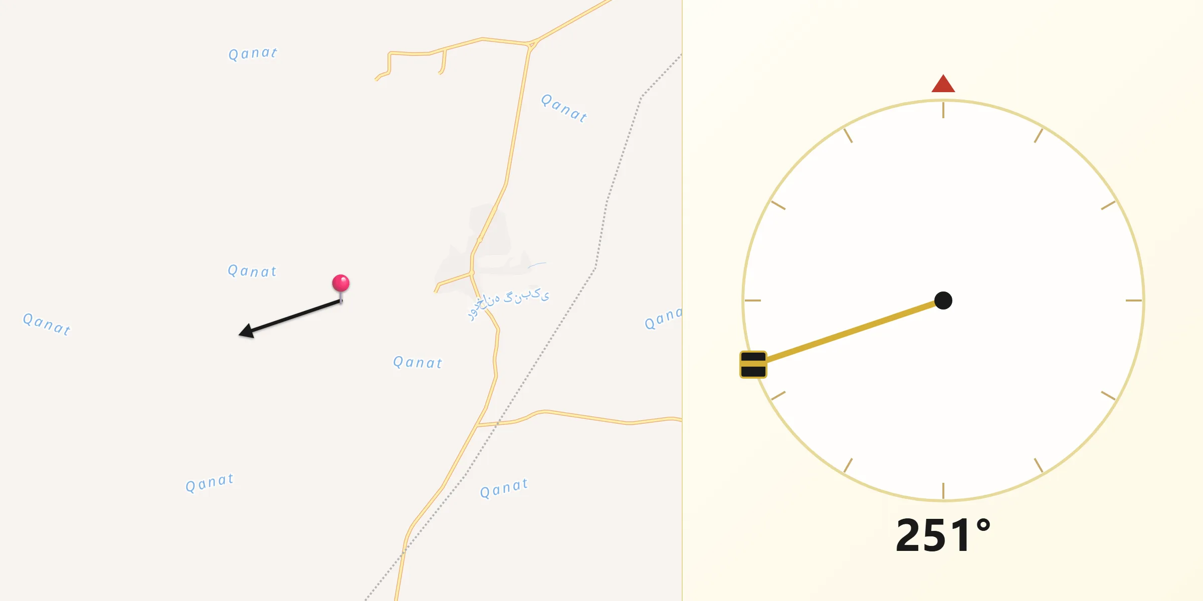 جهت قبله از Gonbaki