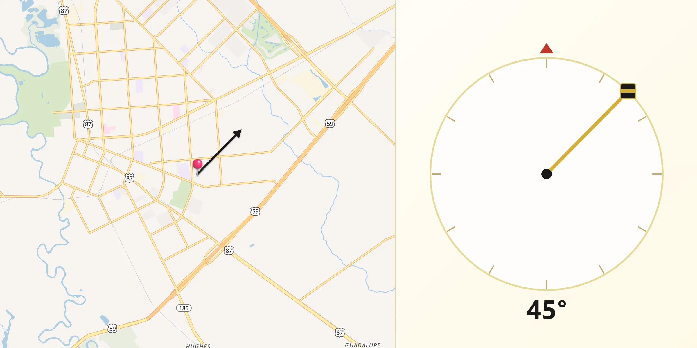 Qibla Direction from Victoria County