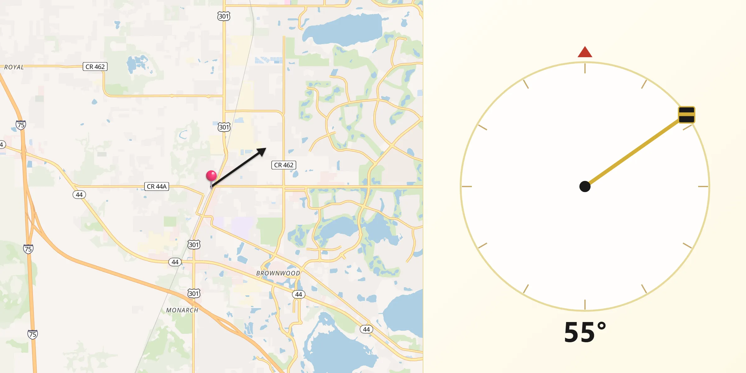 Qibla Direction from Wildwood