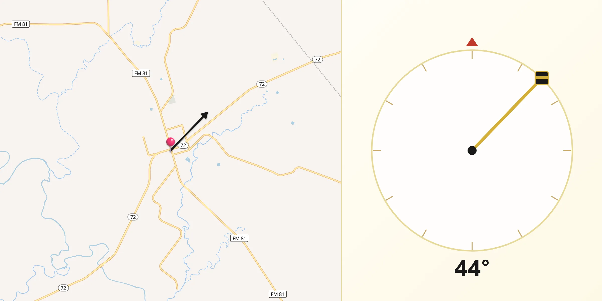 Qibla Direction from Runge