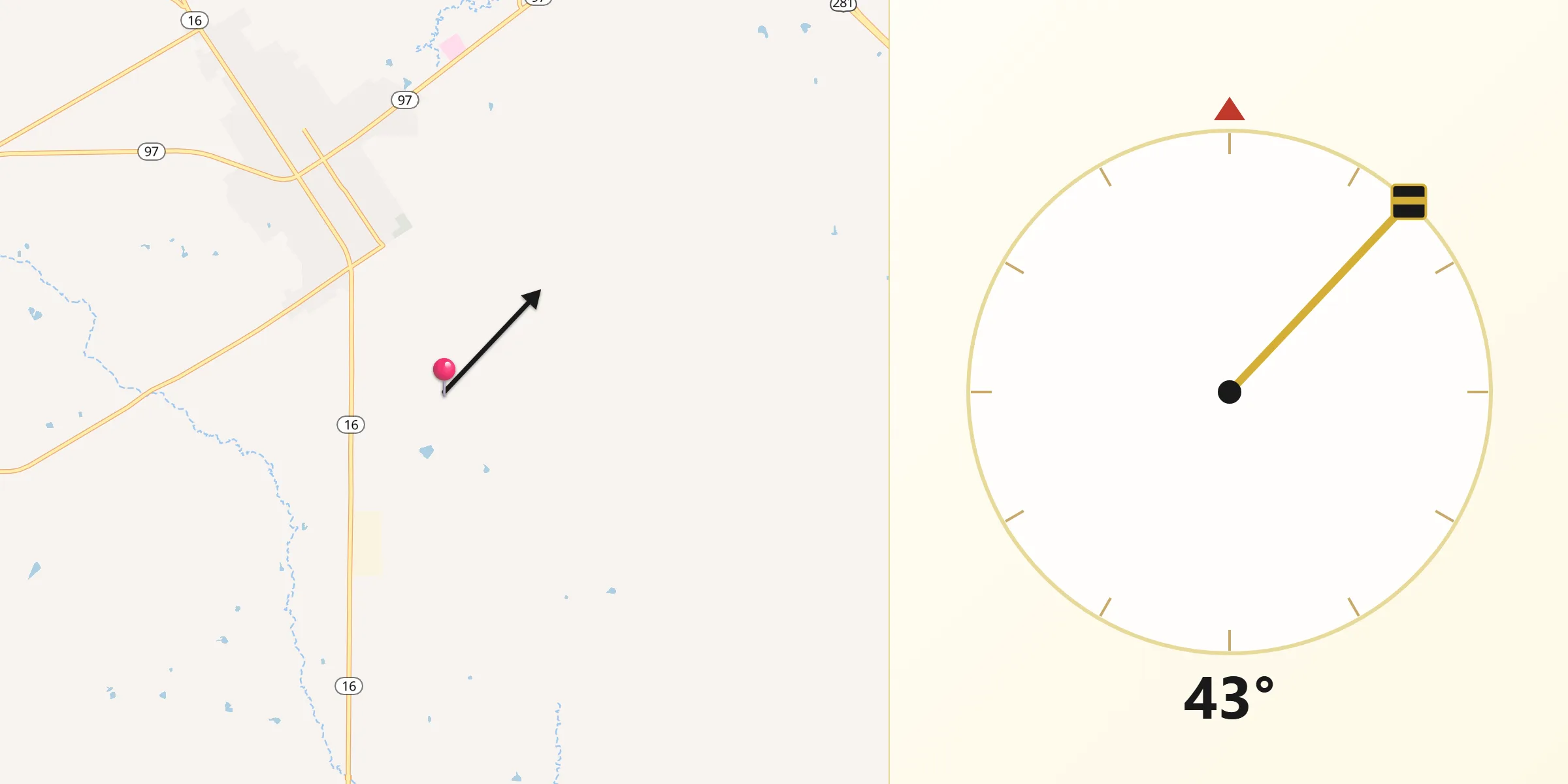 Qibla Direction from Atascosa