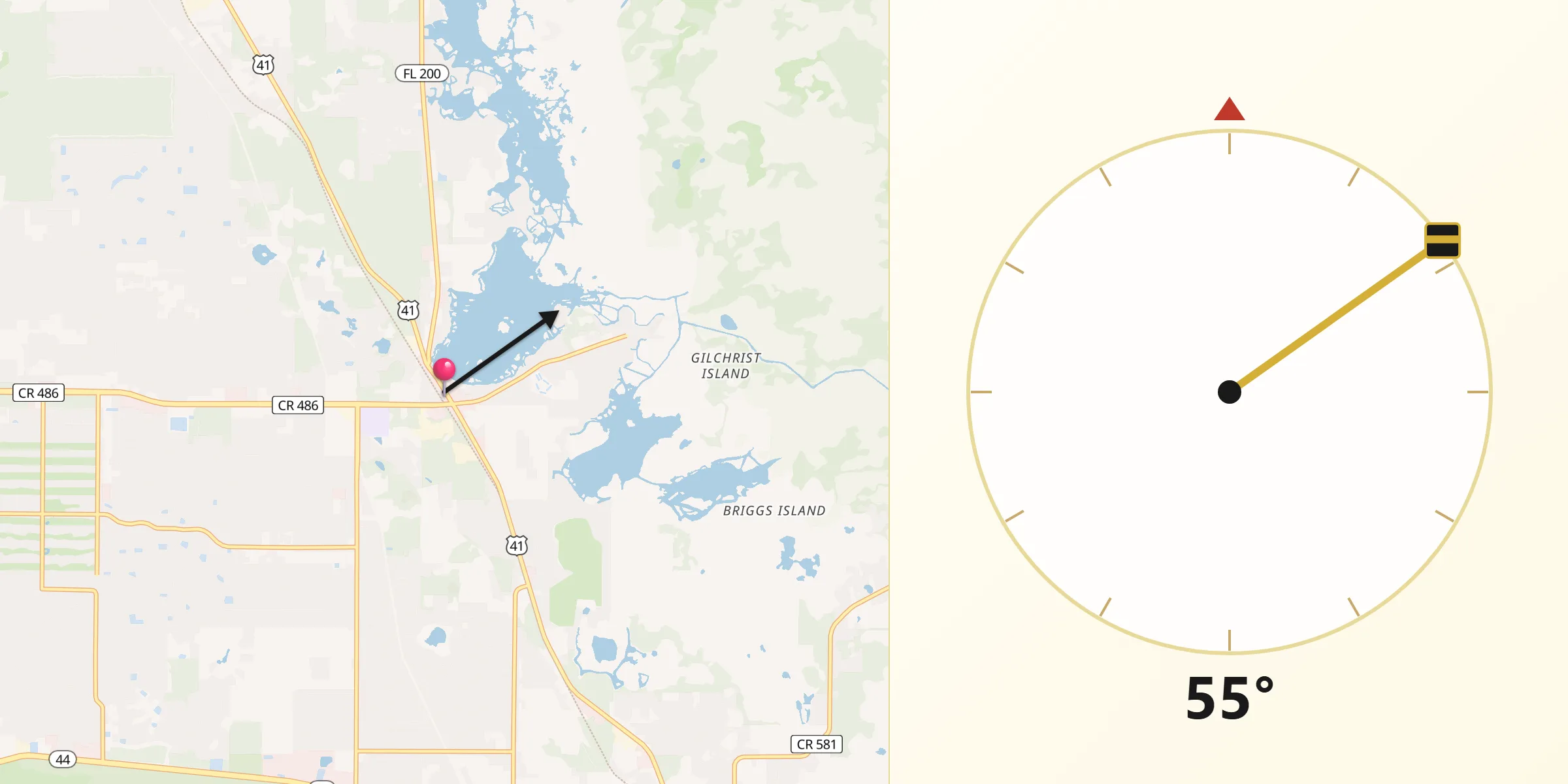 Qibla Direction from Hernando