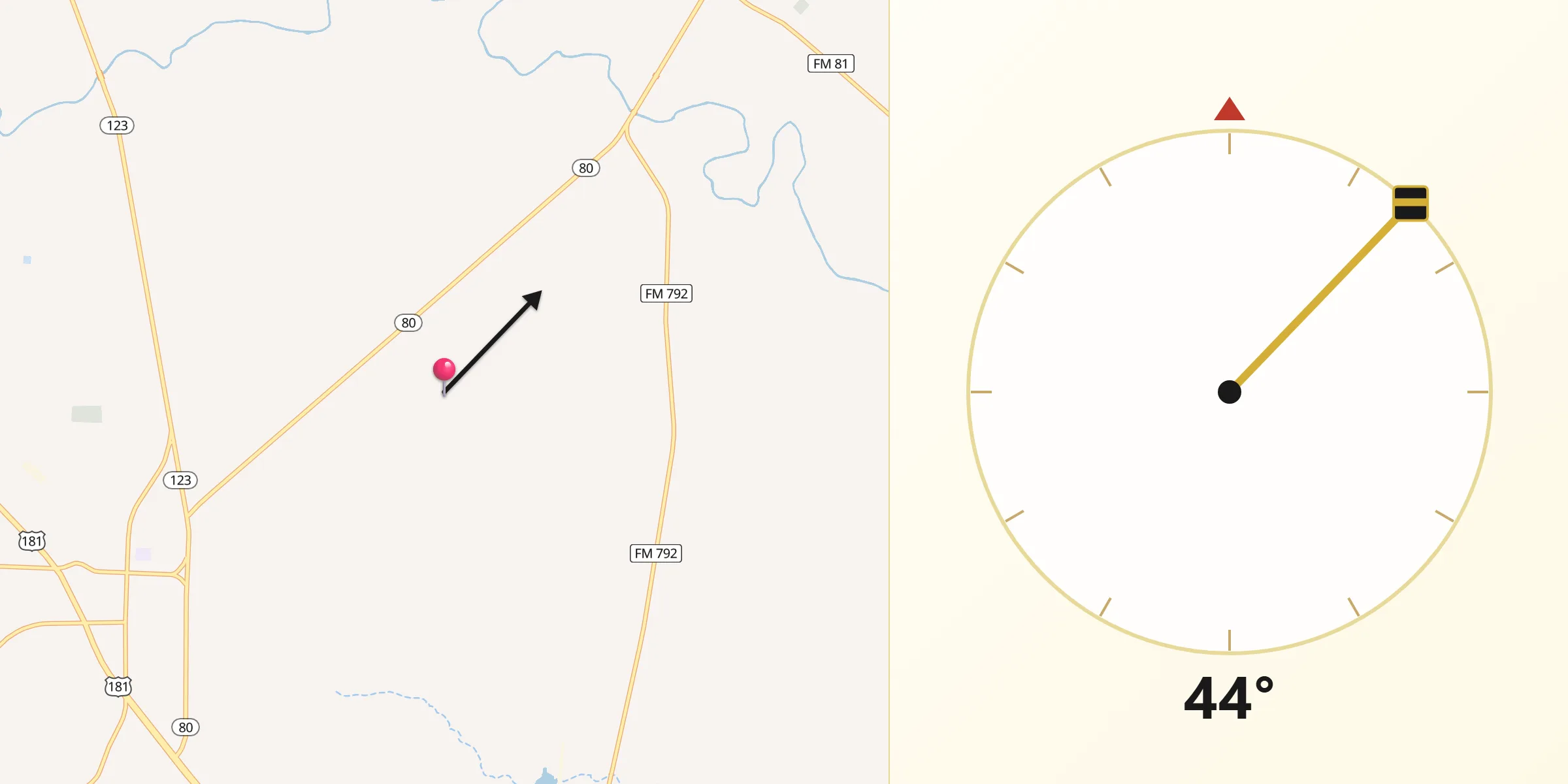Qibla Direction from Karnes