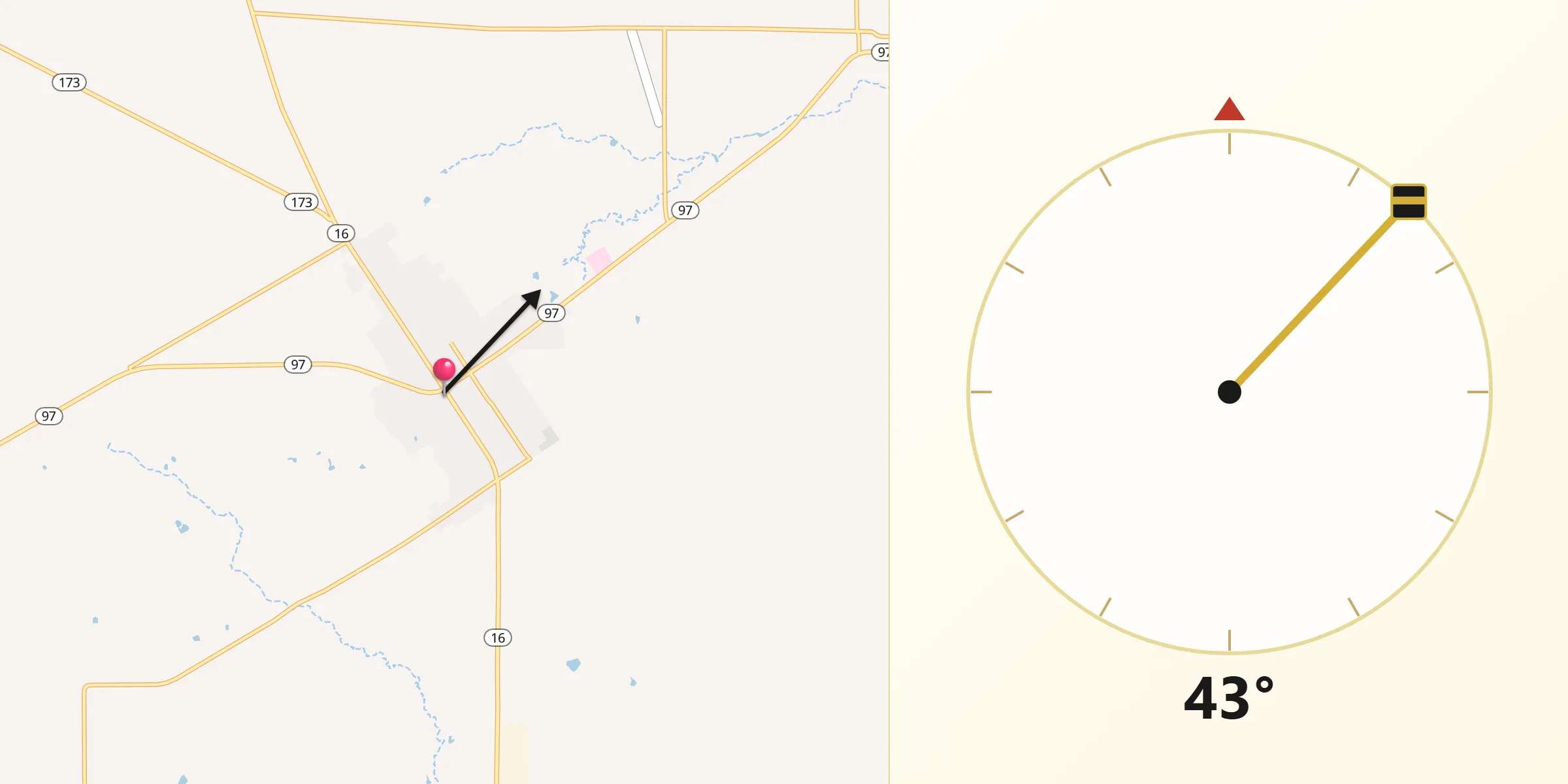Qibla Direction from Jourdanton