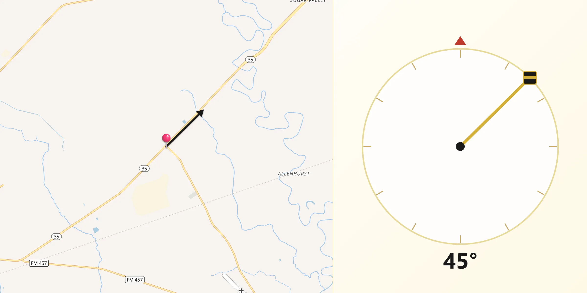 Qibla Direction from Van Vleck