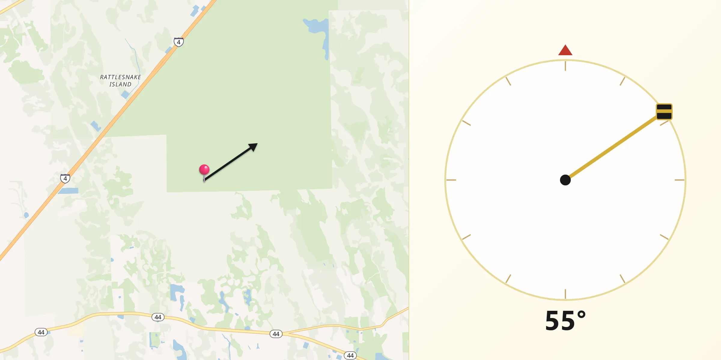 Qibla Direction from Volusia