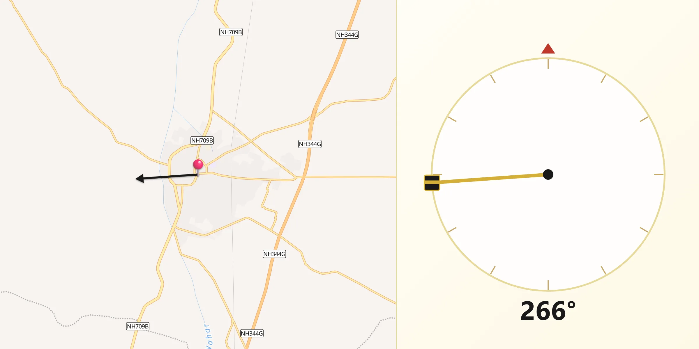Qibla Direction from Baraut
