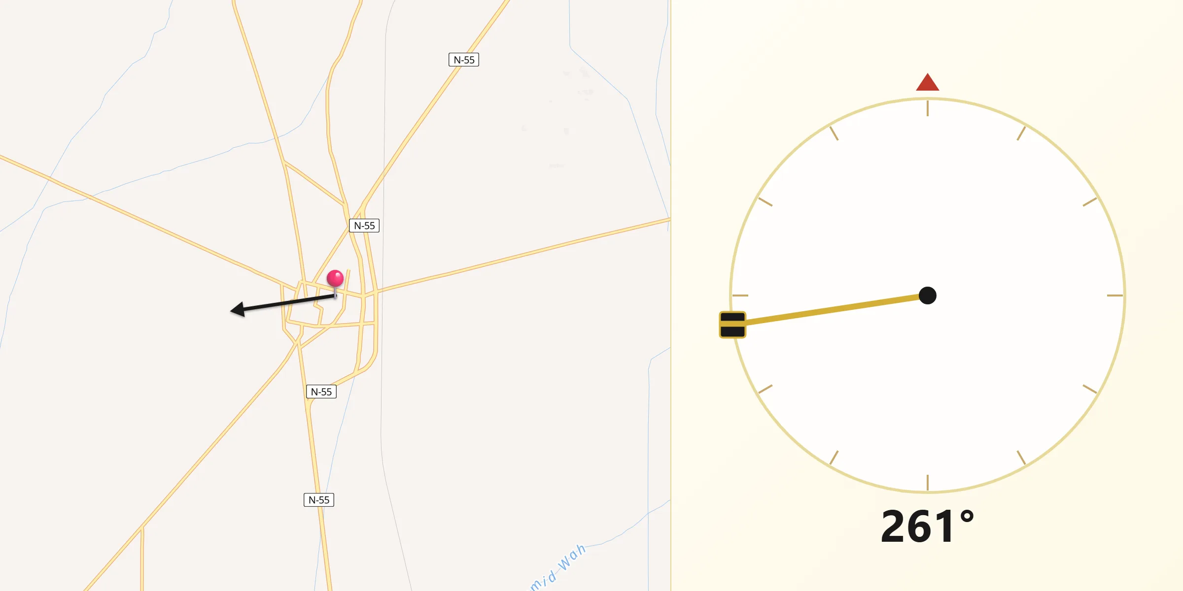 Arah Kiblat dari Rajanpur