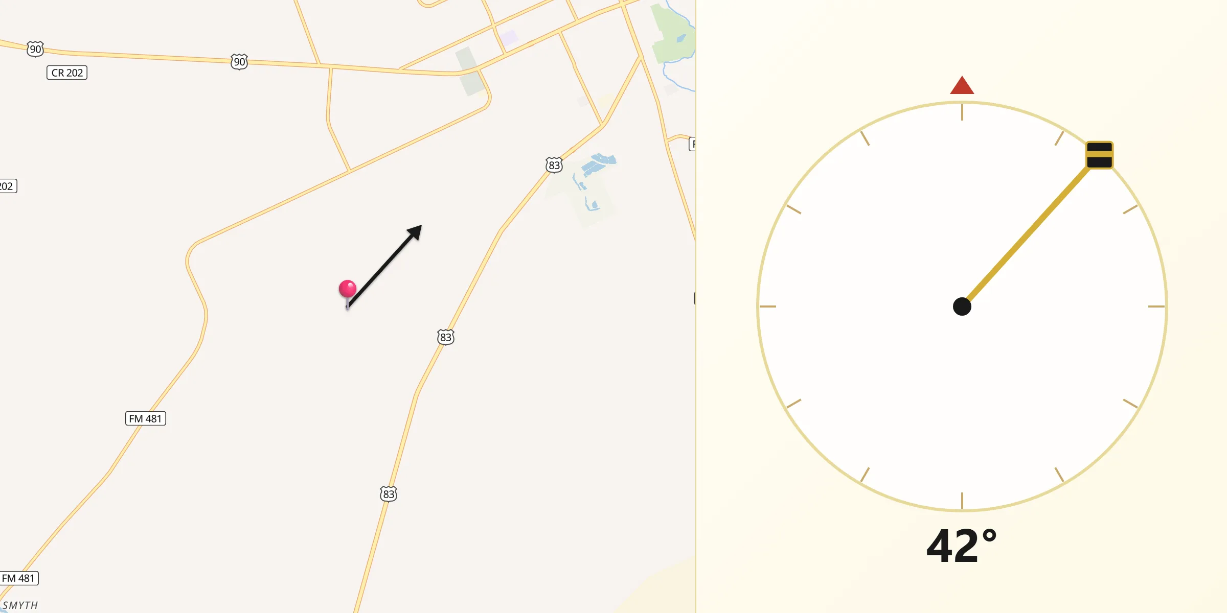 Qibla Direction from Uvalde Estates