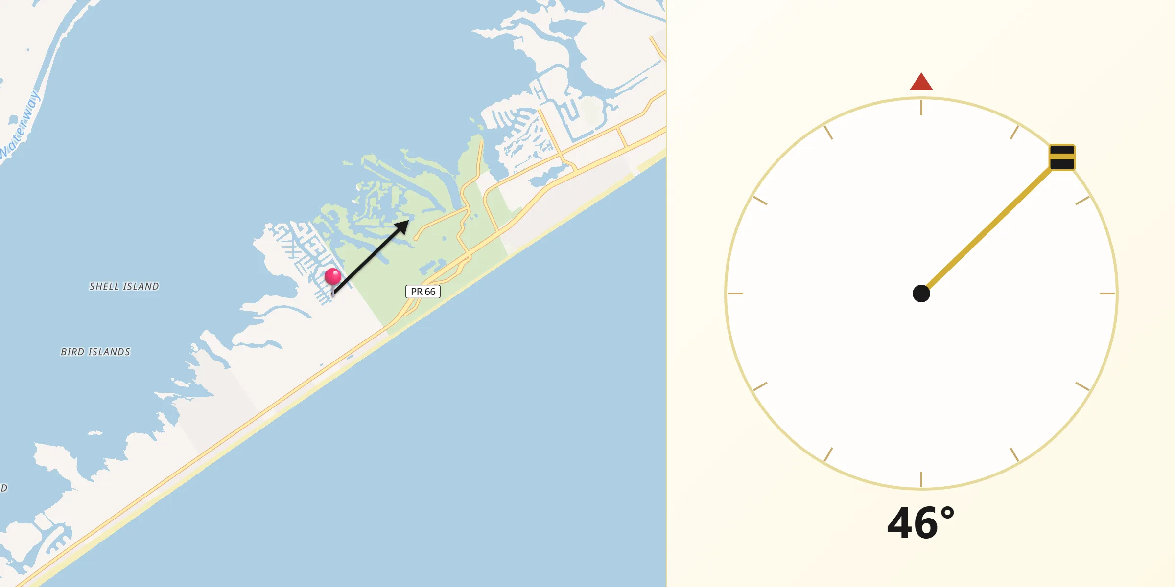 Qibla Direction from Jamaica Beach