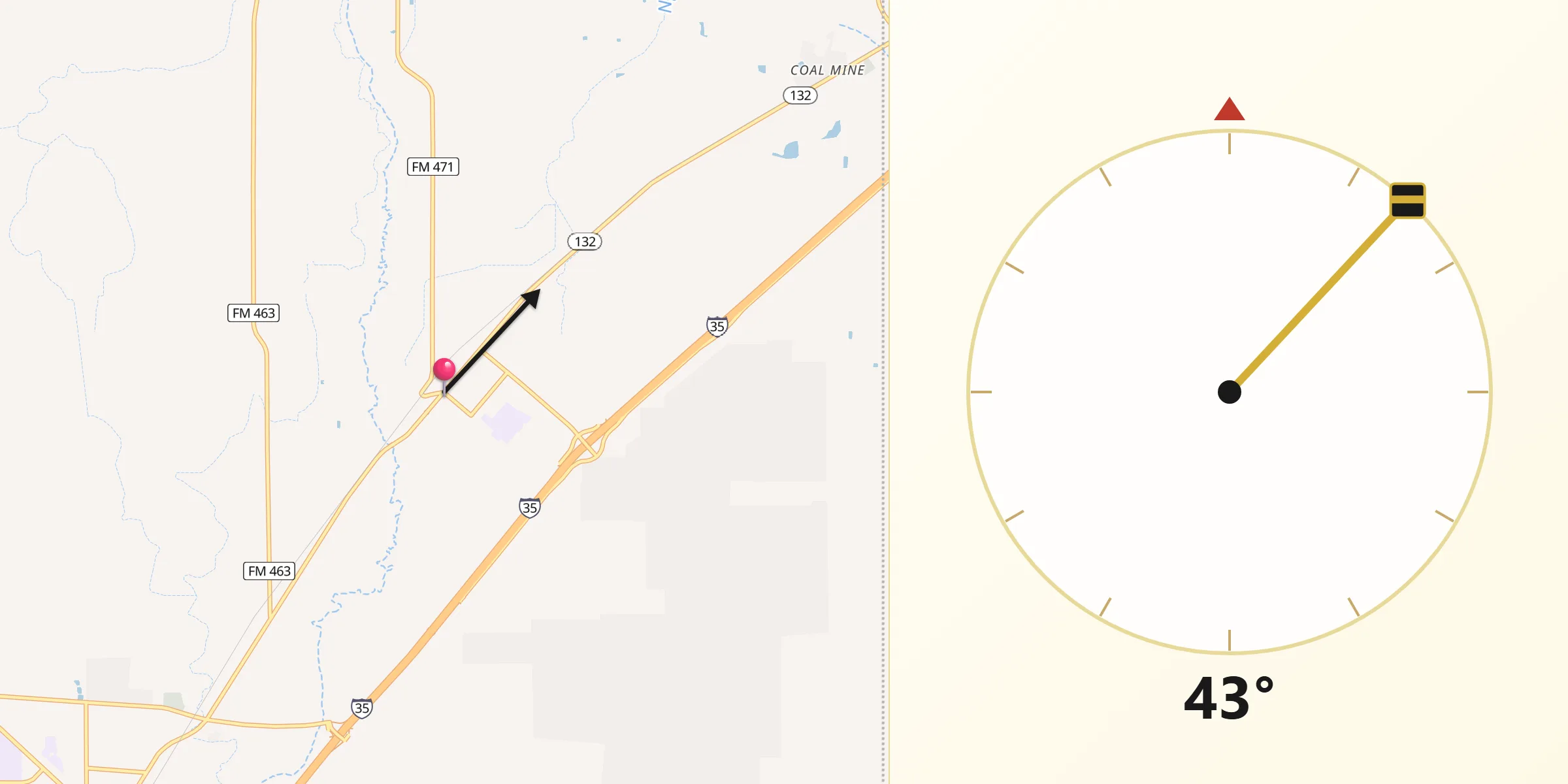 Qibla Direction from Natalia