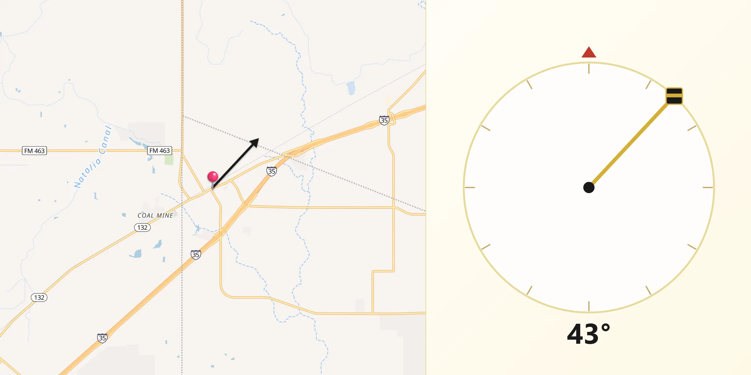 Qibla Direction from Lytle