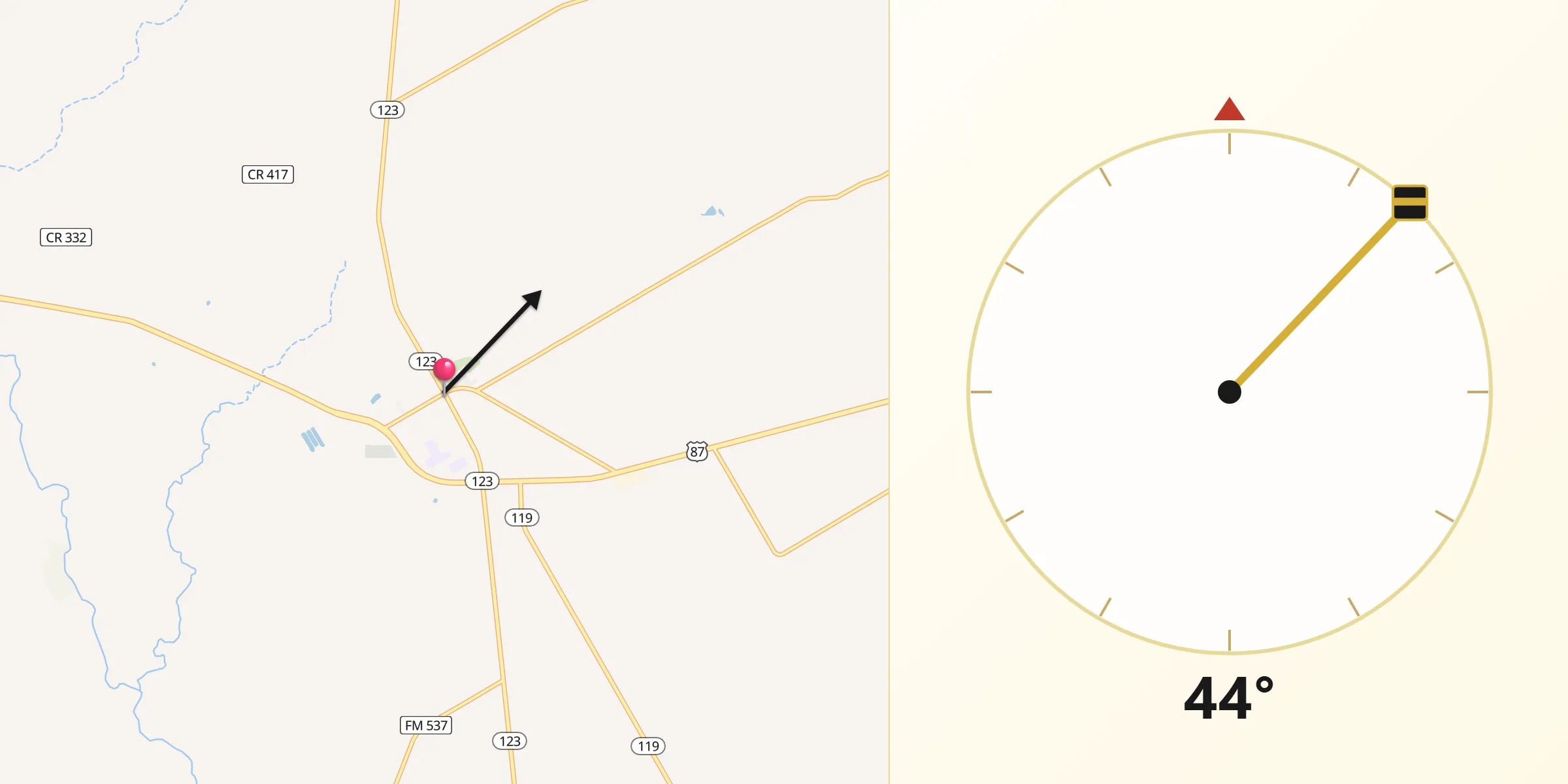 Qibla Direction from Stockdale