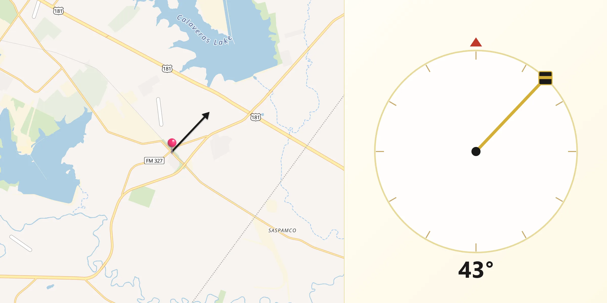 Qibla Direction from Elmendorf