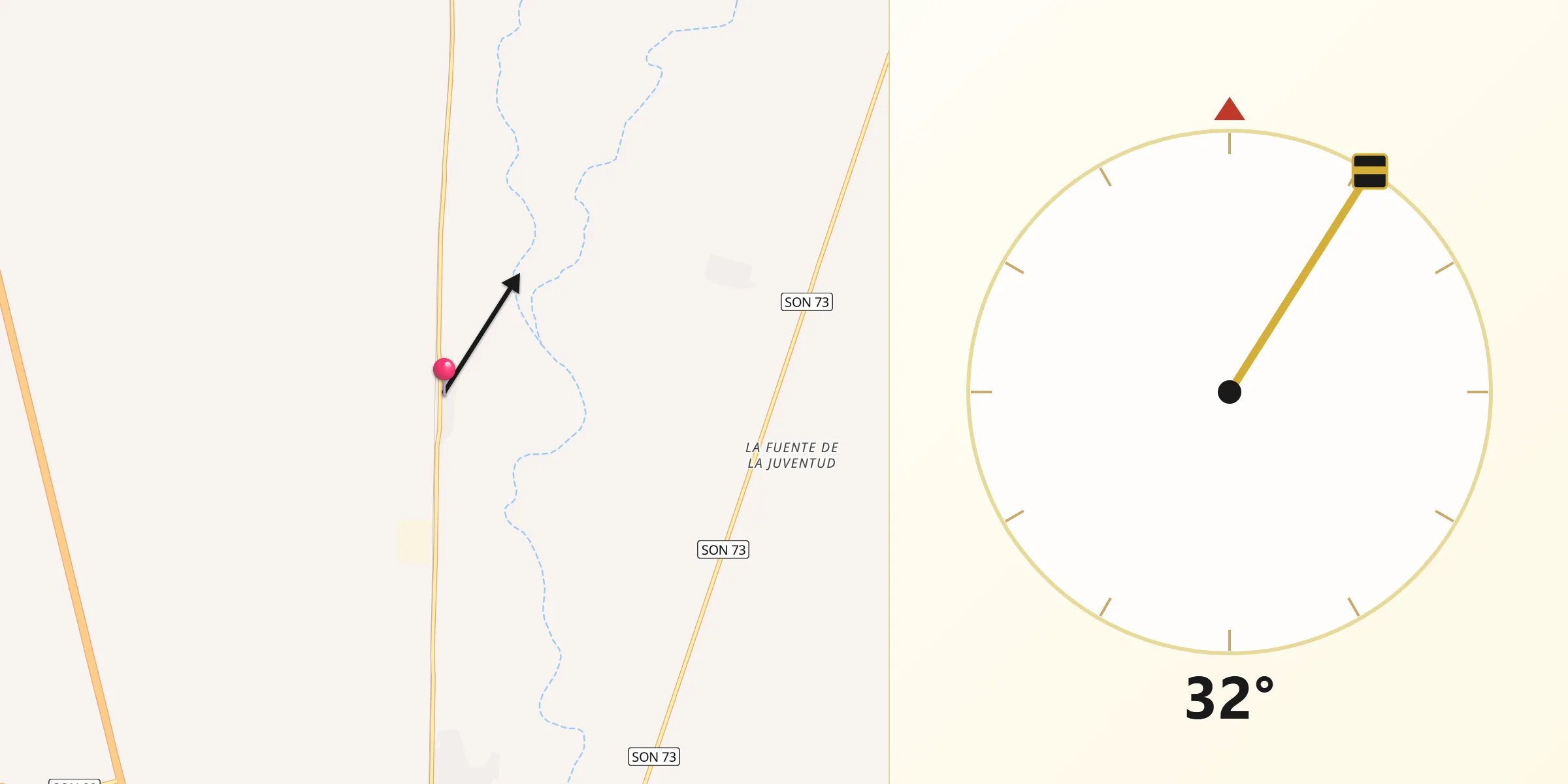 Dirección de la Qibla desde Estación Zamora