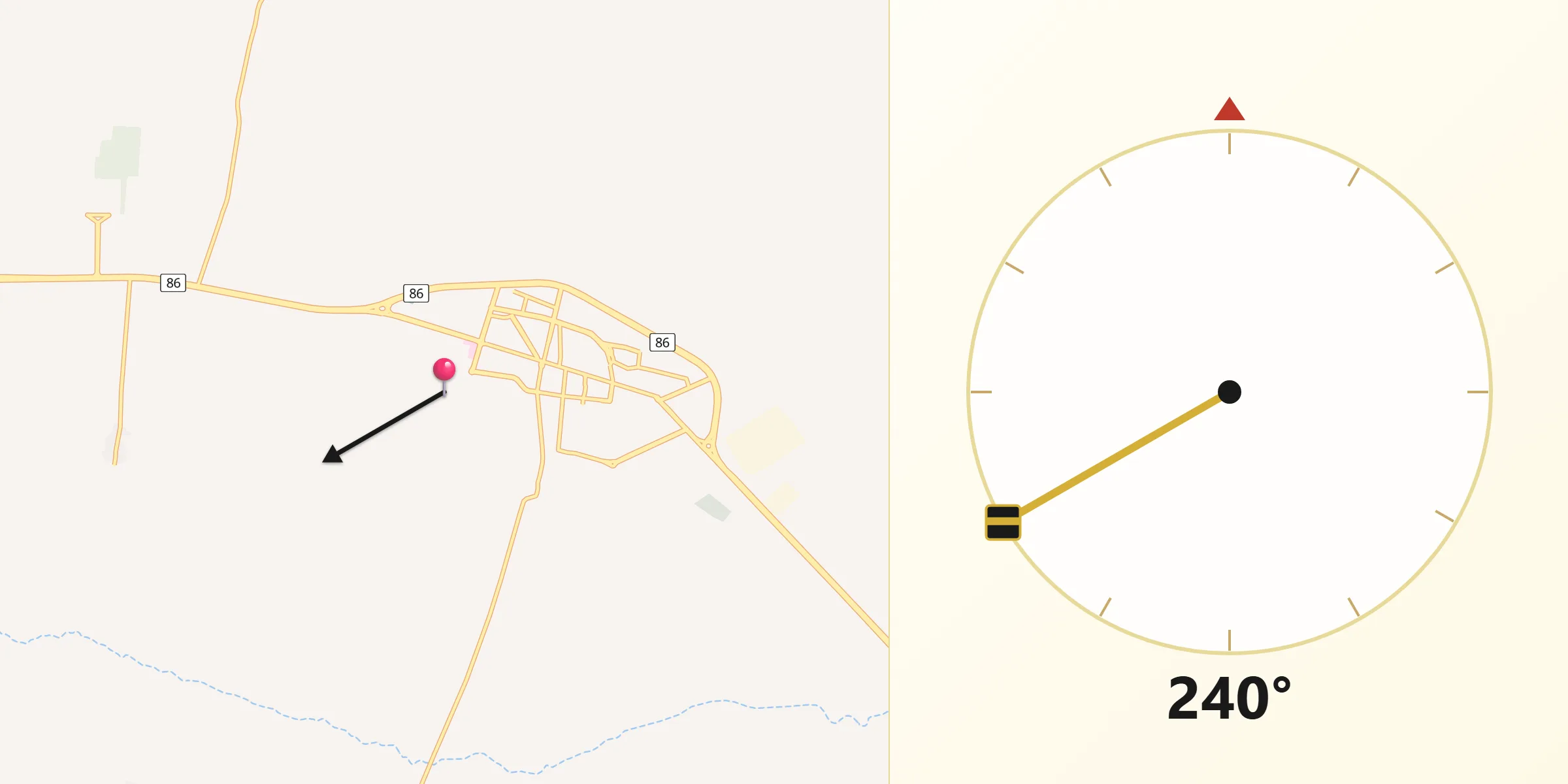 جهت قبله از سروستان