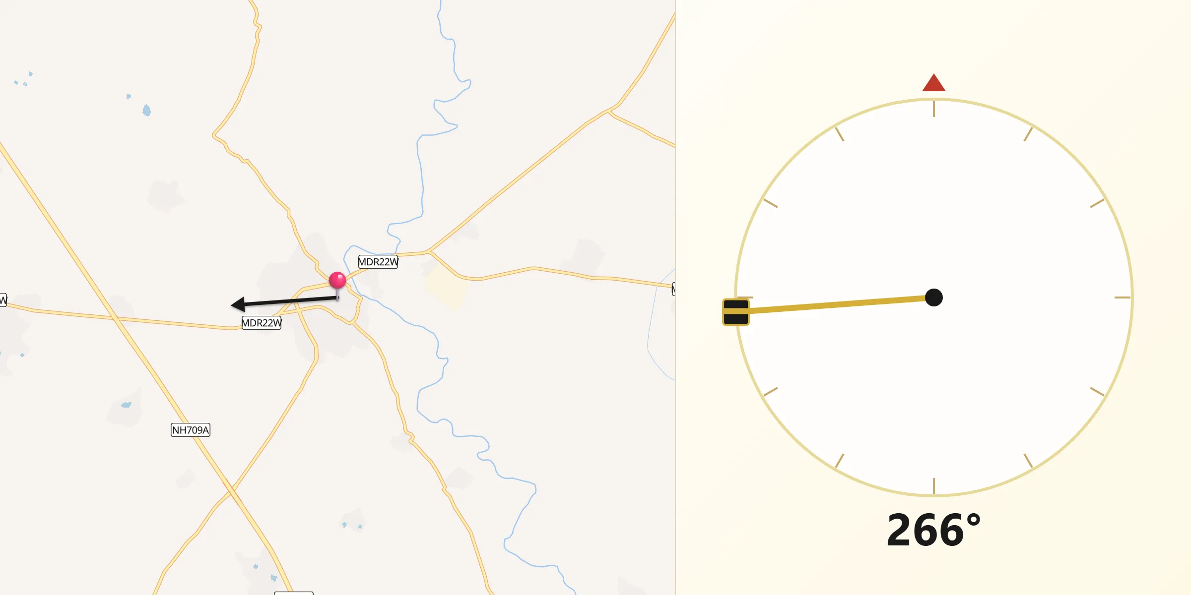 बुधना से मक्का की दिशा