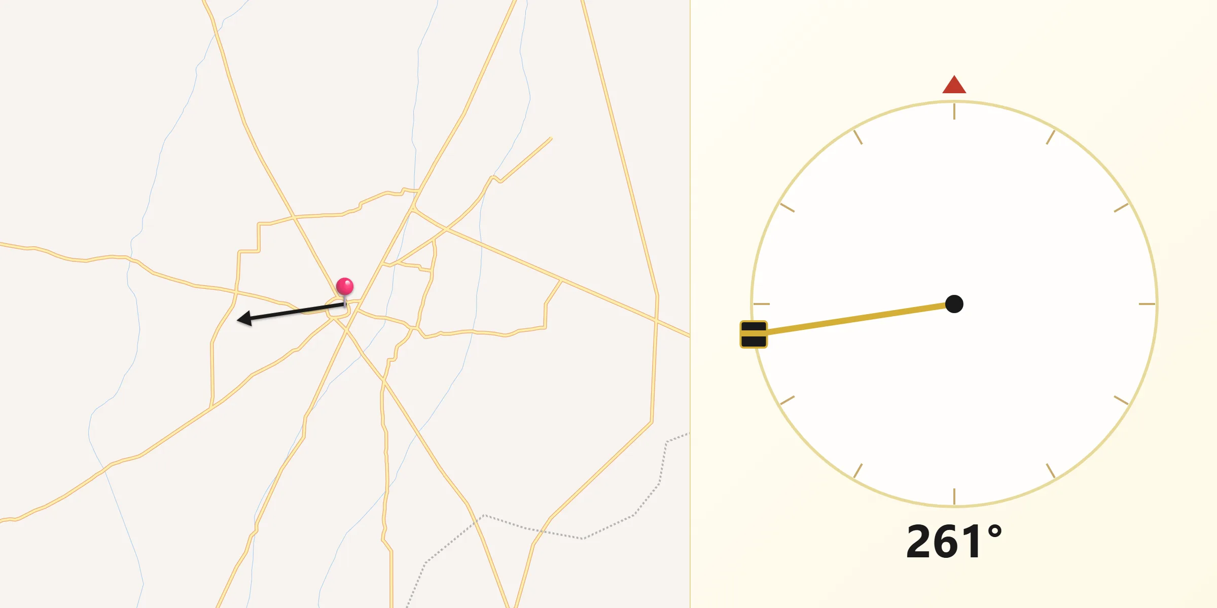 Alipur Chatha سے مکہ کی سمت