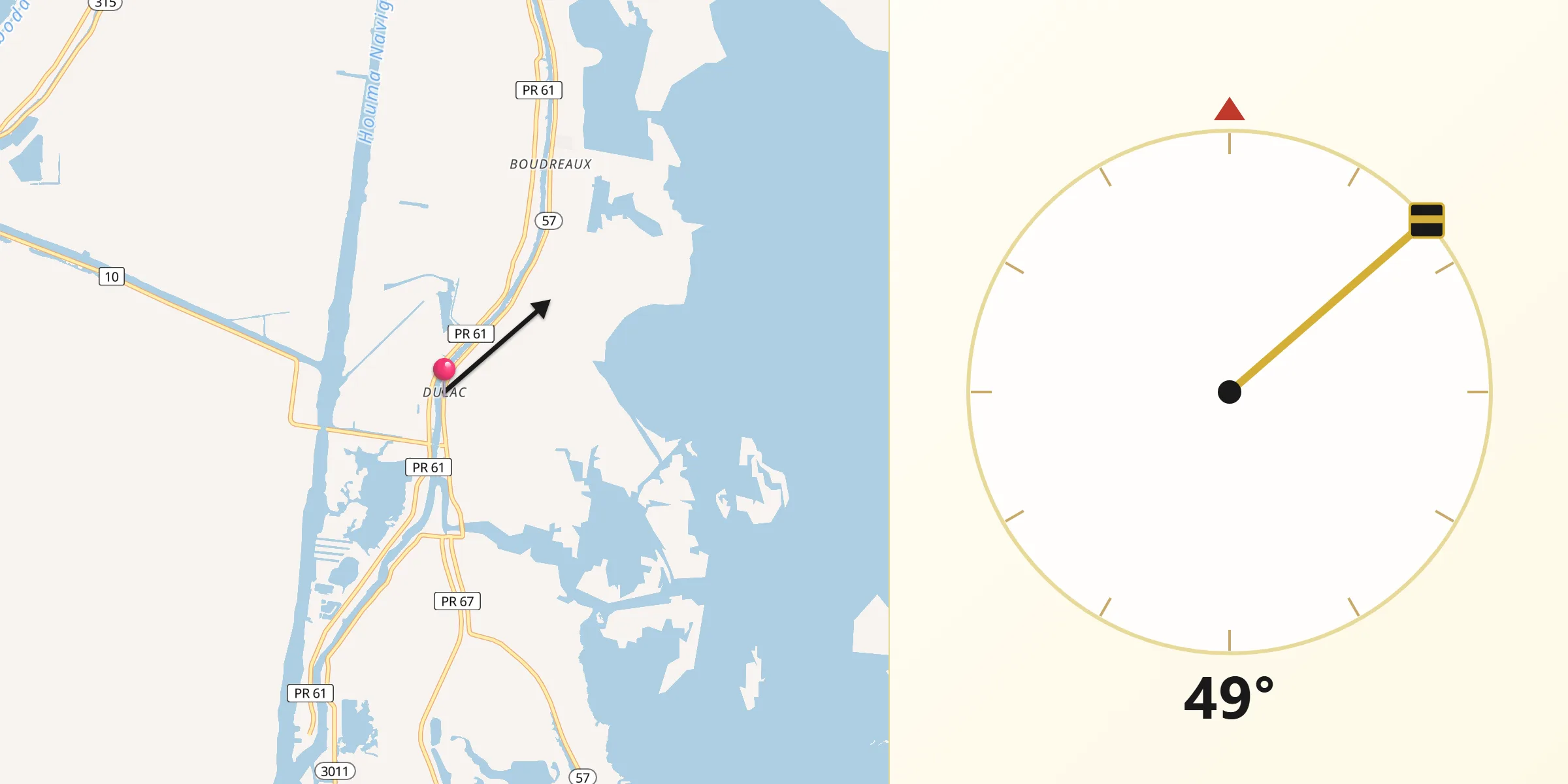 Qibla Direction from Dulac
