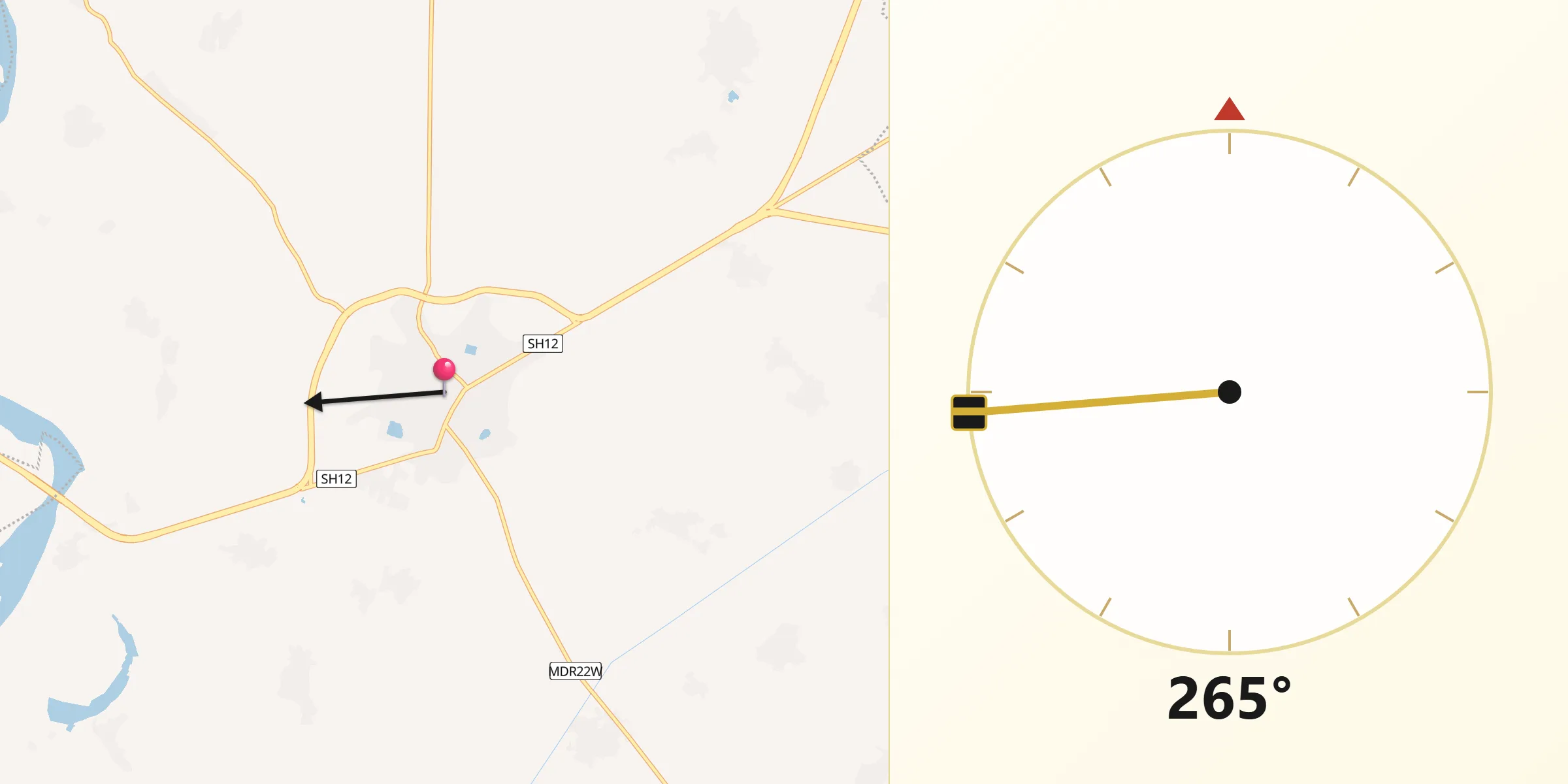 Qibla Direction from Kairana