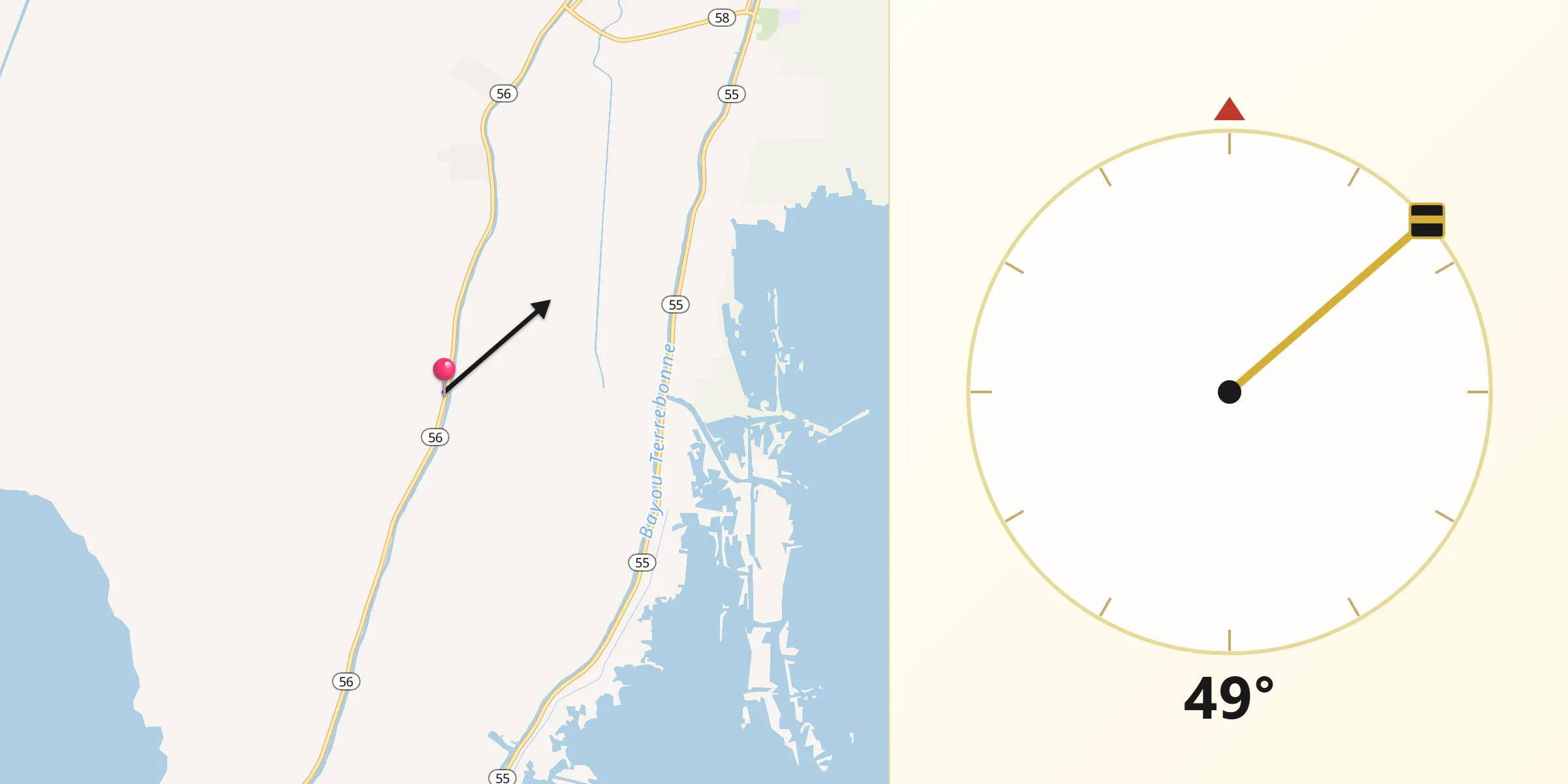 Qibla Direction from Chauvin