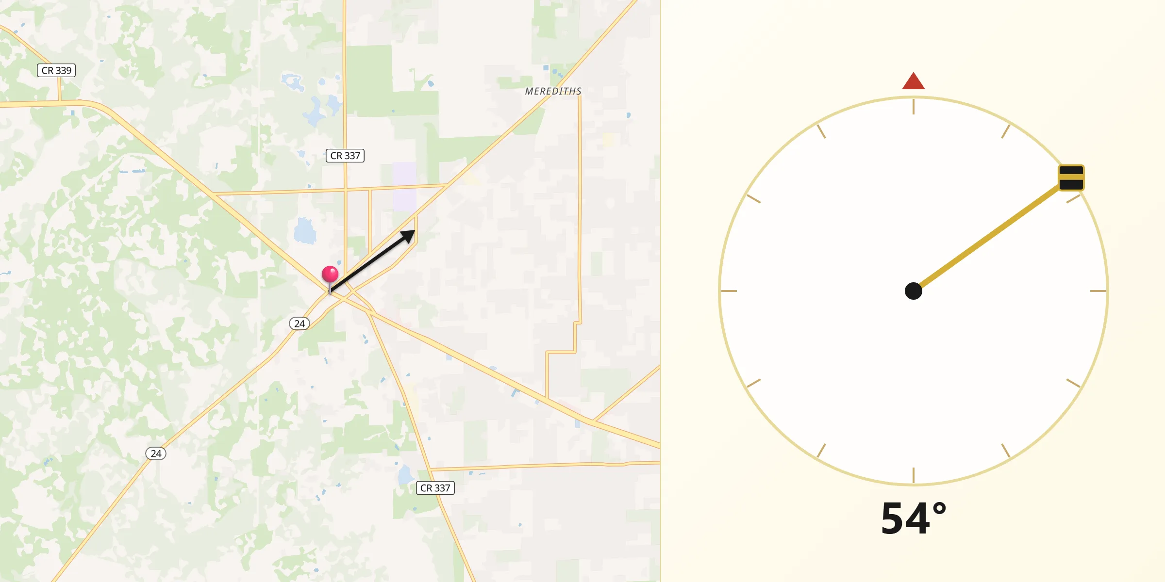 Qibla Direction from Bronson
