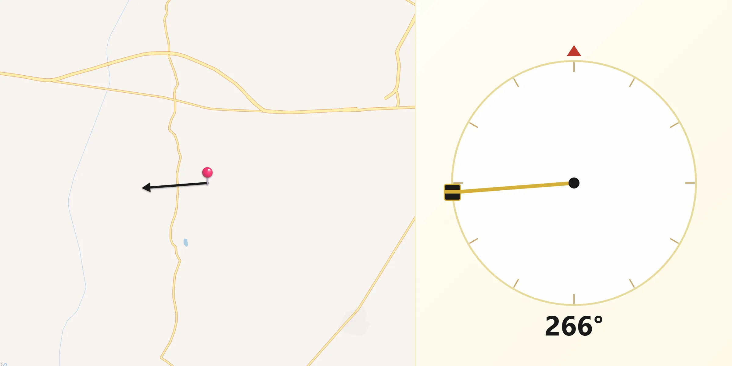 Qibla Direction from Muzaffarnagar