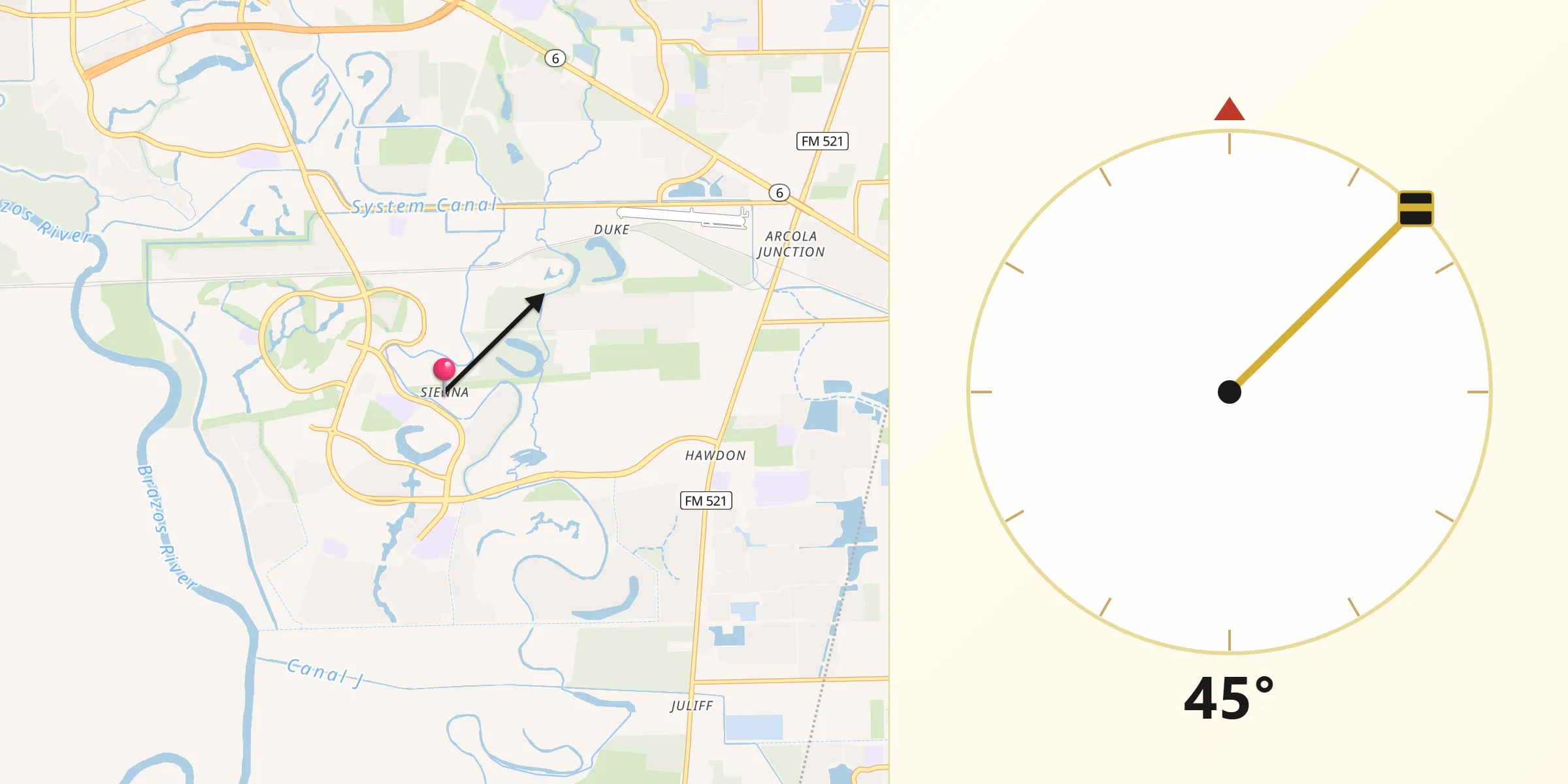 Qibla Direction from Sienna Plantation