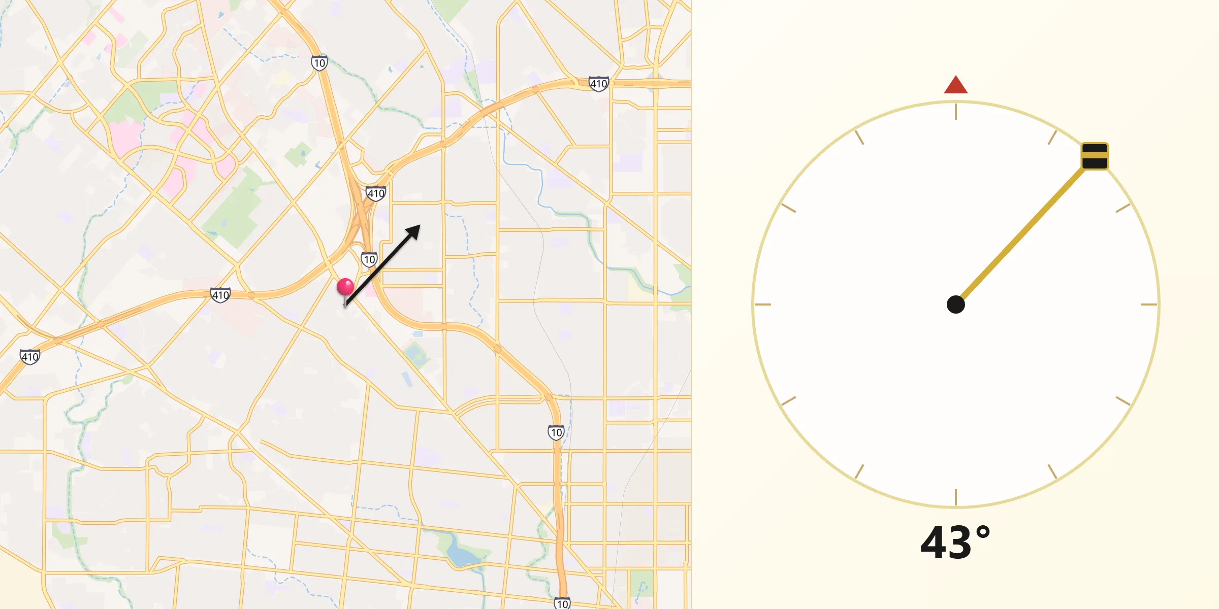 Qibla Direction from Balcones Heights
