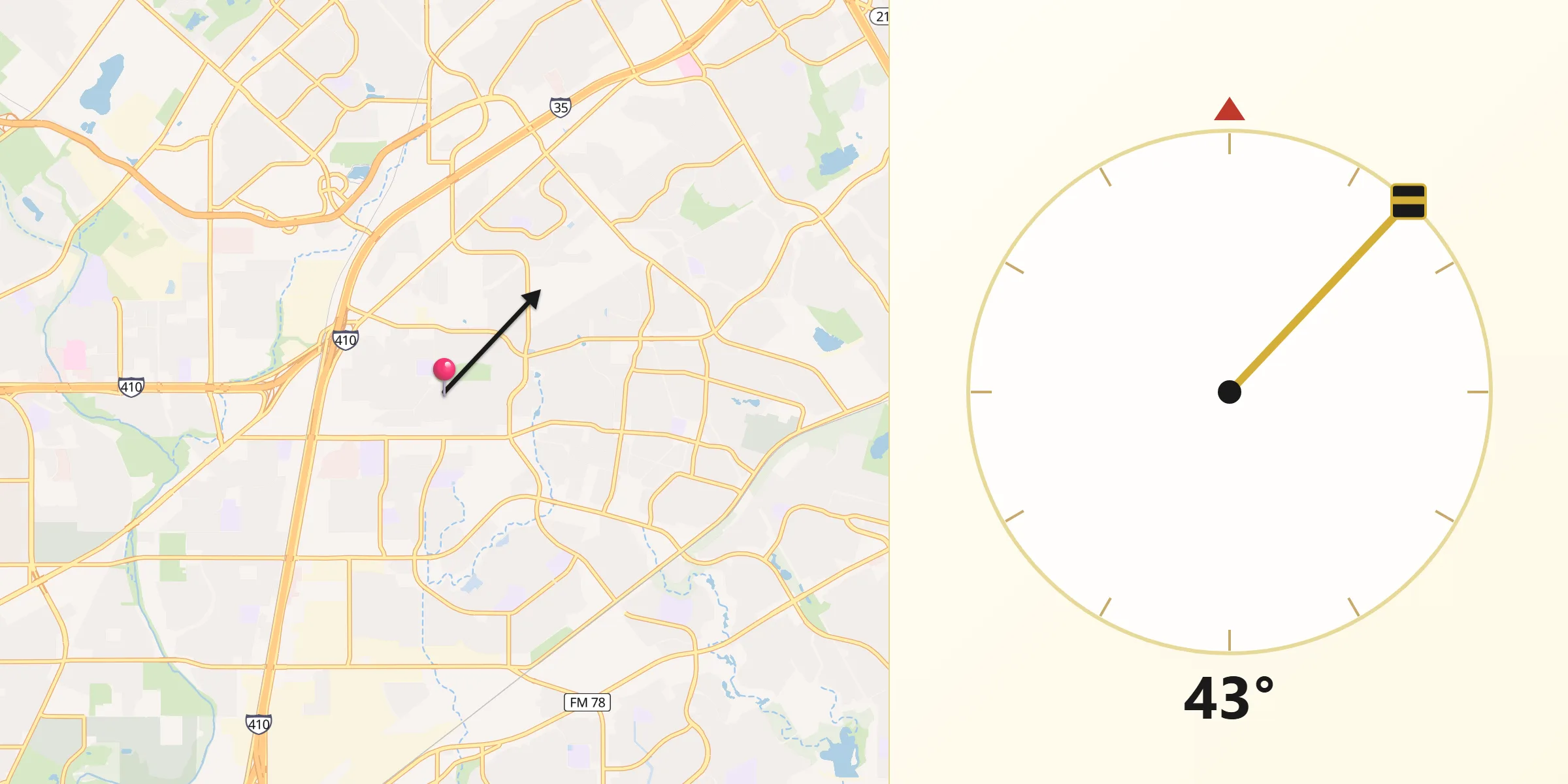 Qibla Direction from Windcrest