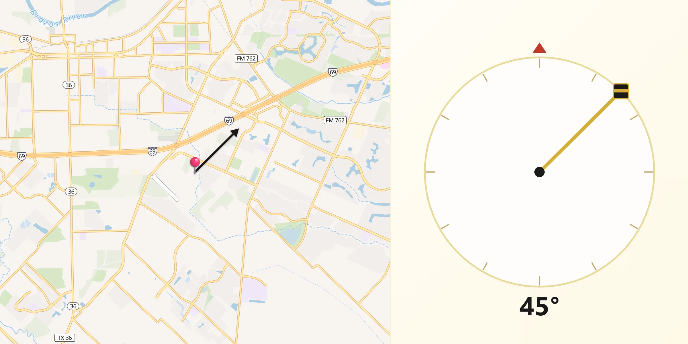 Qibla Direction from Fort Bend
