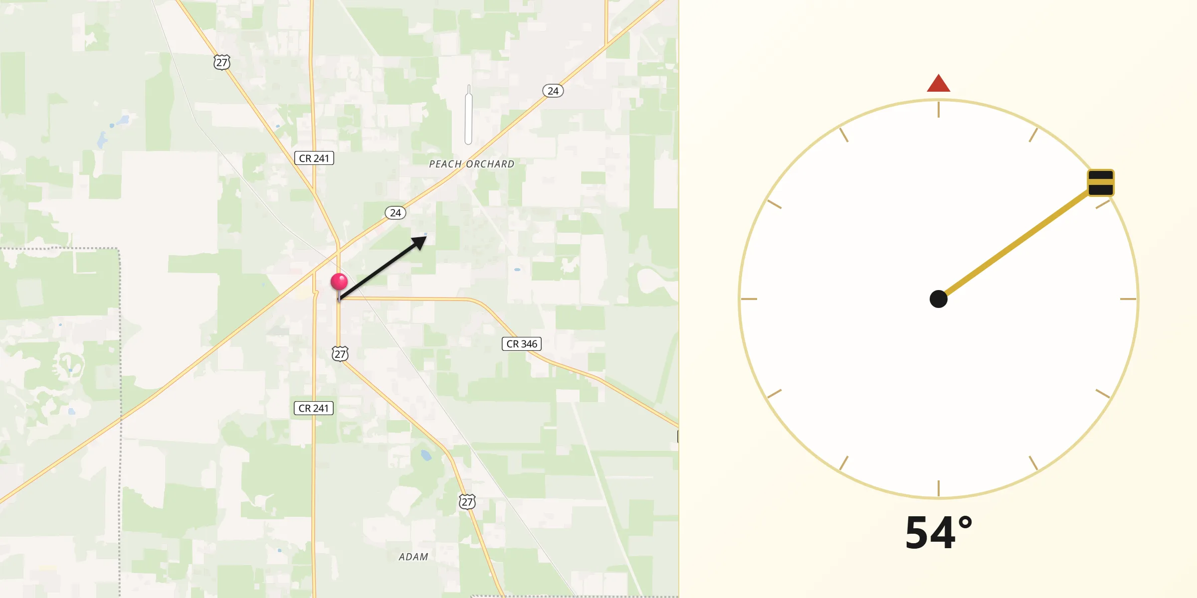 Qibla Direction from Archer