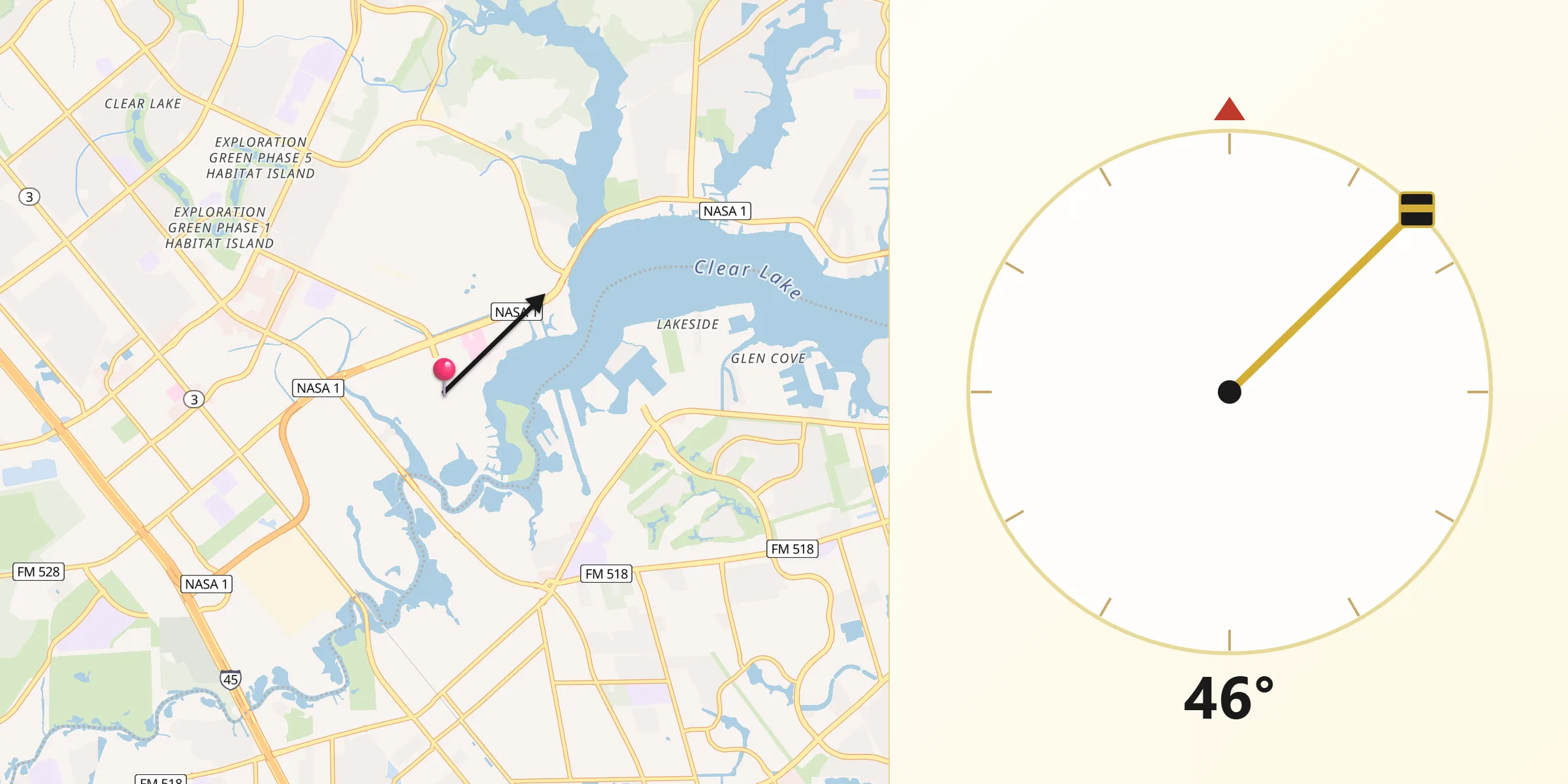 Qibla Direction from Nassau Bay